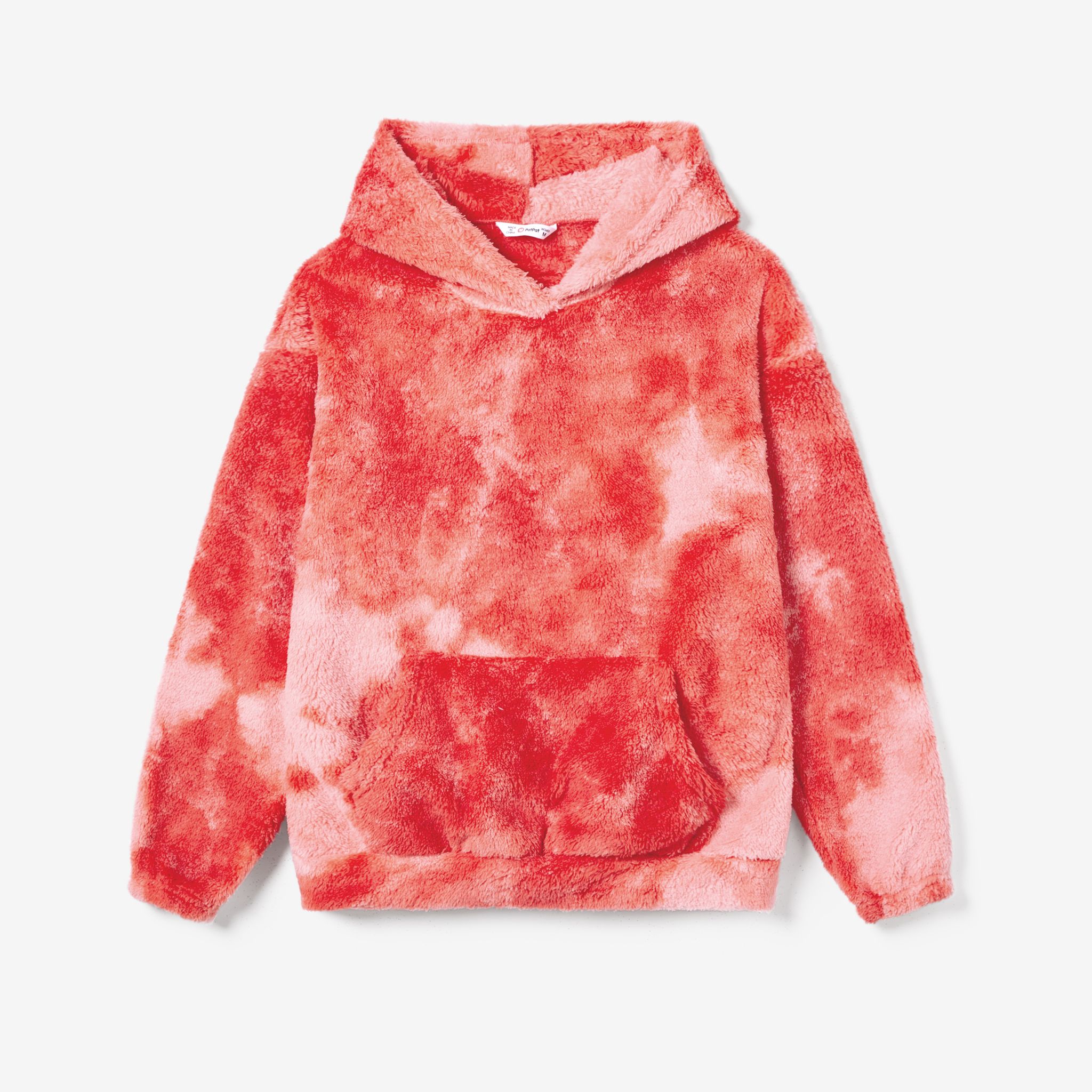 Mommy And Me Tie Dye Long Sleeve Fleece Hooded Tops