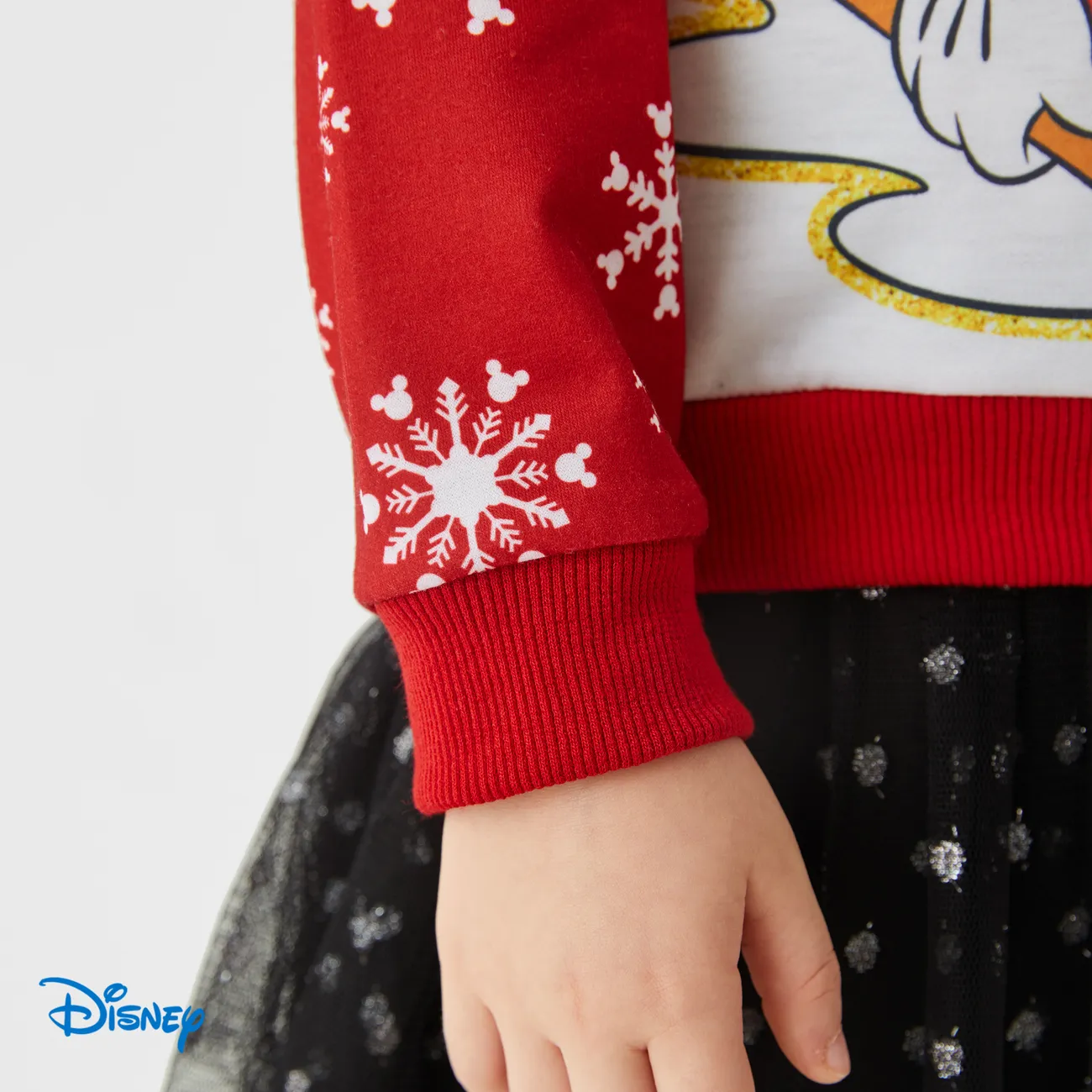 Disney Mickey and Friends Noël Enfant en bas âge Fille Enfantin Sweat-shirt Rouge big image 1