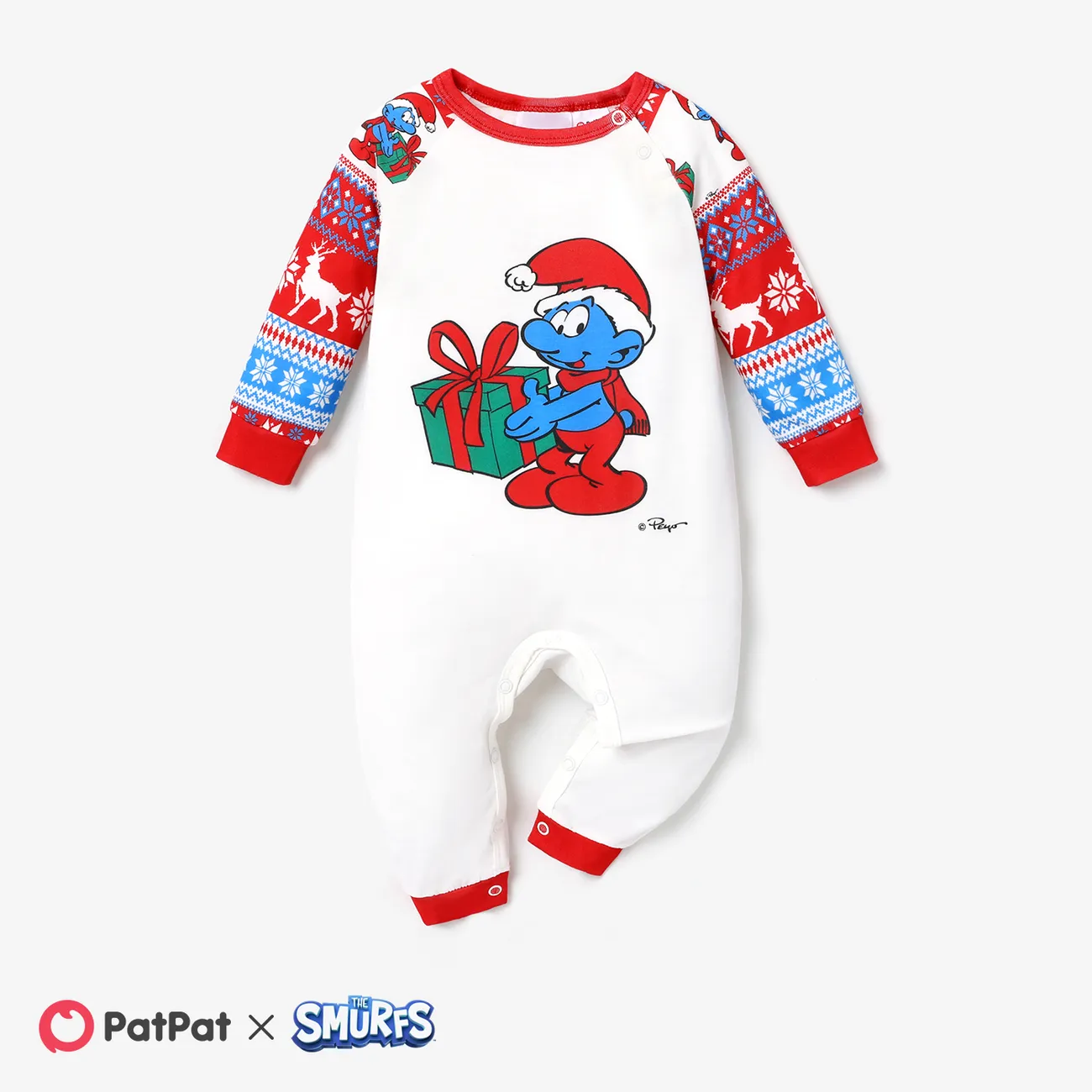 The Smurfs Family Matching Graphic Long-sleeve Pajamas(Flame Resistant)  big image 1