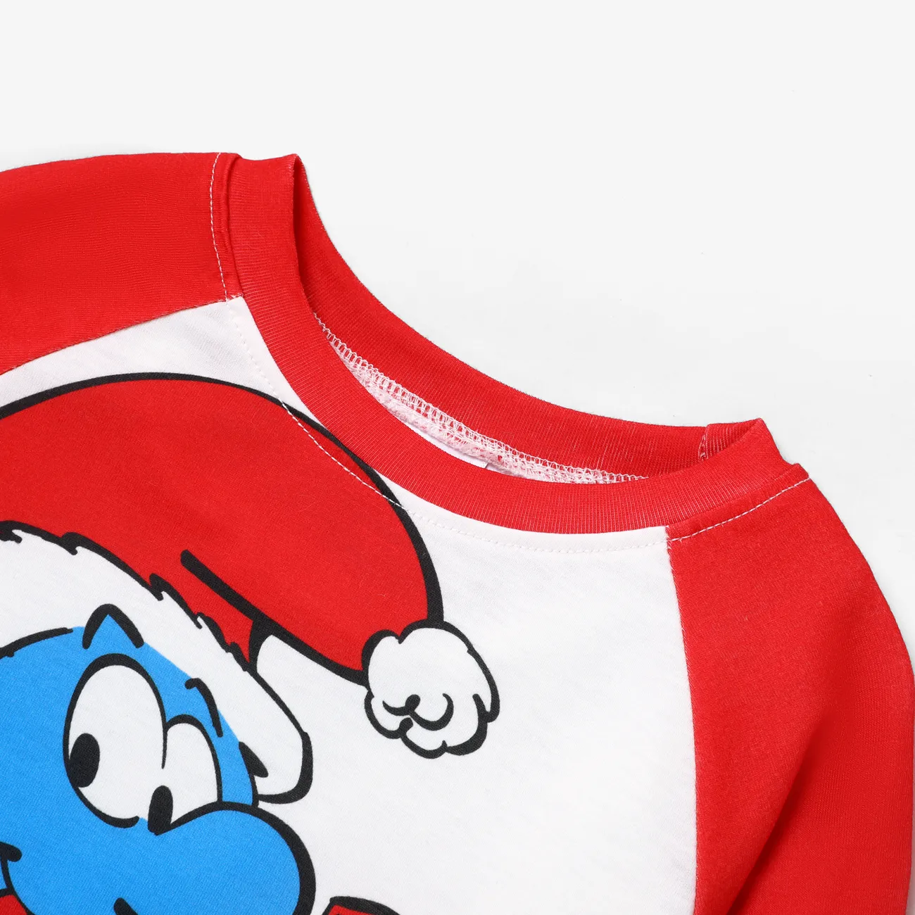 Die Schlümpfe Weihnachten Familien-Looks Langärmelig Familien-Outfits Pyjamas (Flame Resistant) rot big image 1