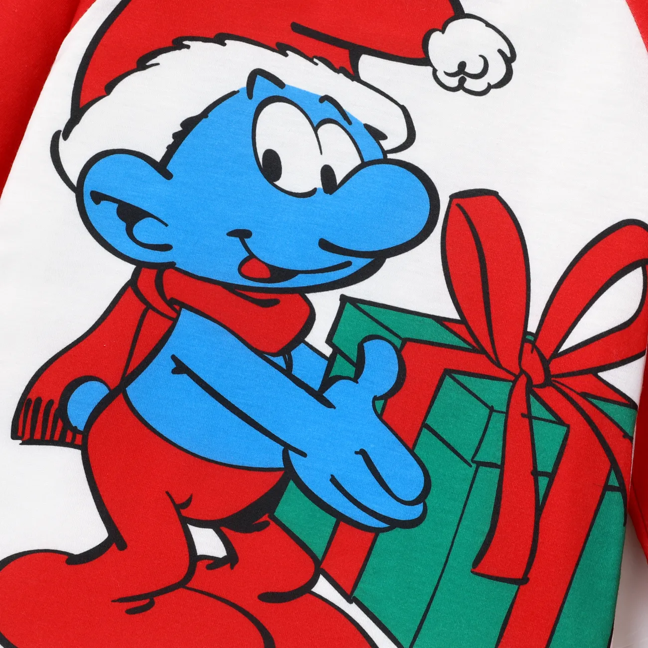 Die Schlümpfe Weihnachten Familien-Looks Langärmelig Familien-Outfits Pyjamas (Flame Resistant) rot big image 1
