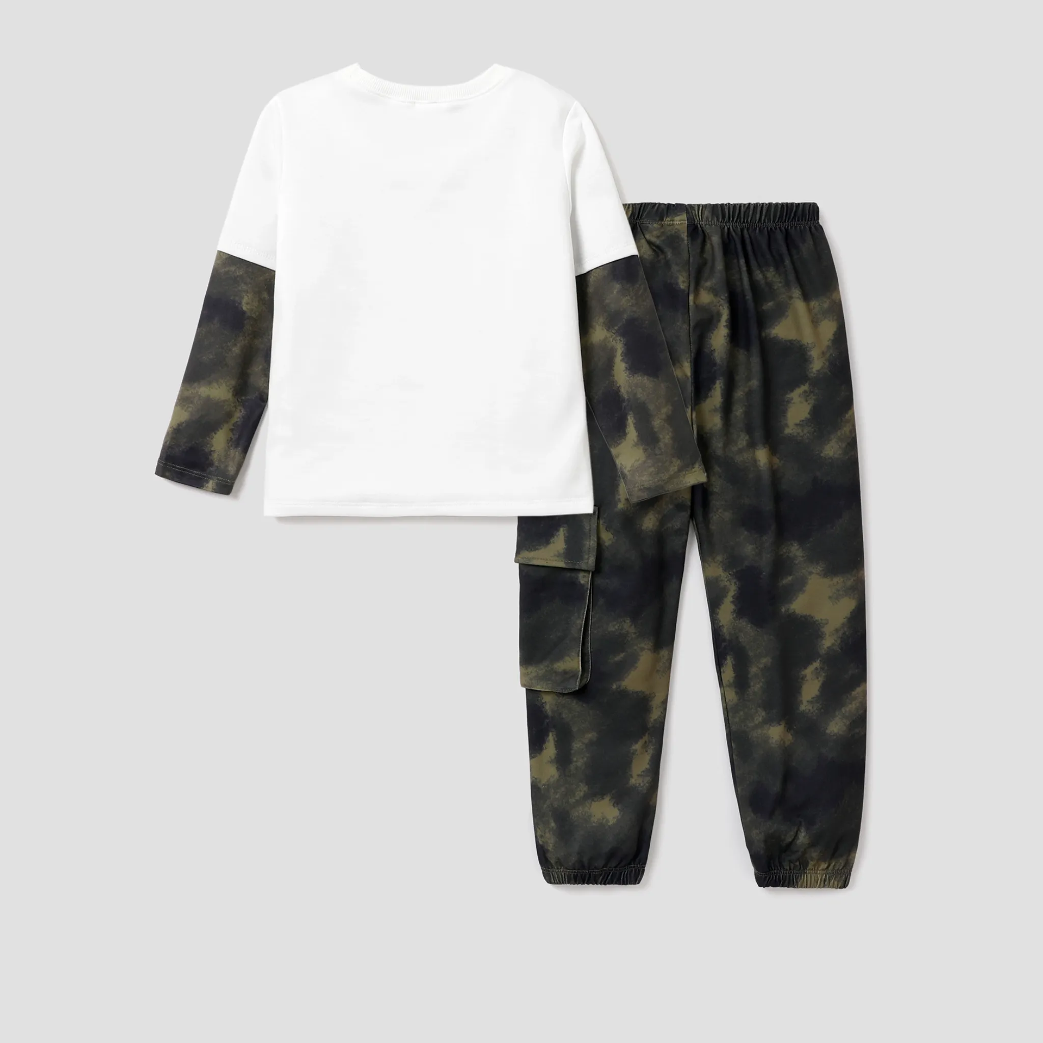 Disney Mickey and Friends 2pcs Kid Boy  Character Pattern Long-sleeve Tee and Pants  White image 6