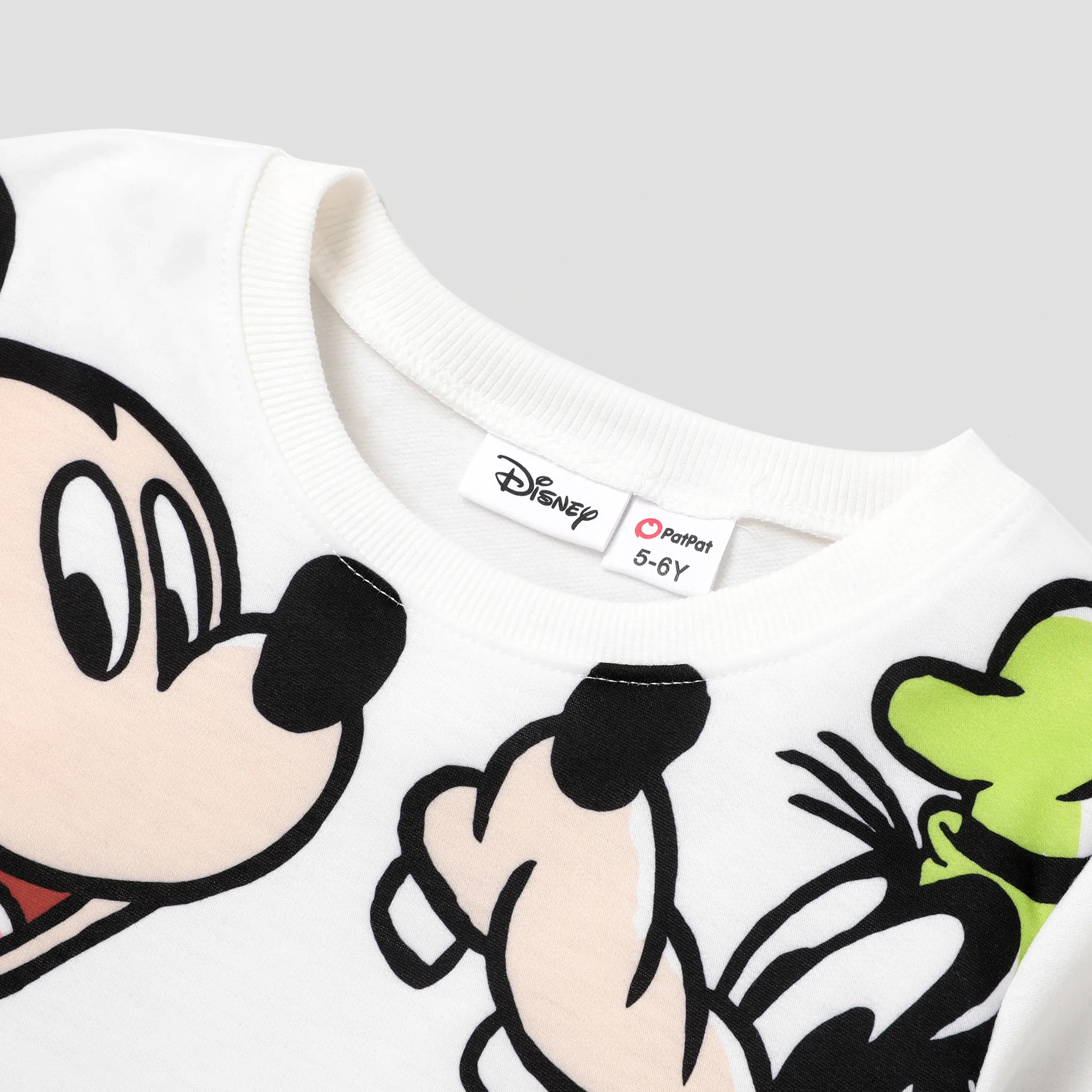 Disney Mickey and Friends 2pcs Kid Boy  Character Pattern Long-sleeve Tee and Pants  White image 2