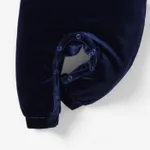 Baby Boy Elegant Lapel Solid Color Jumpsuit Dark Blue image 5