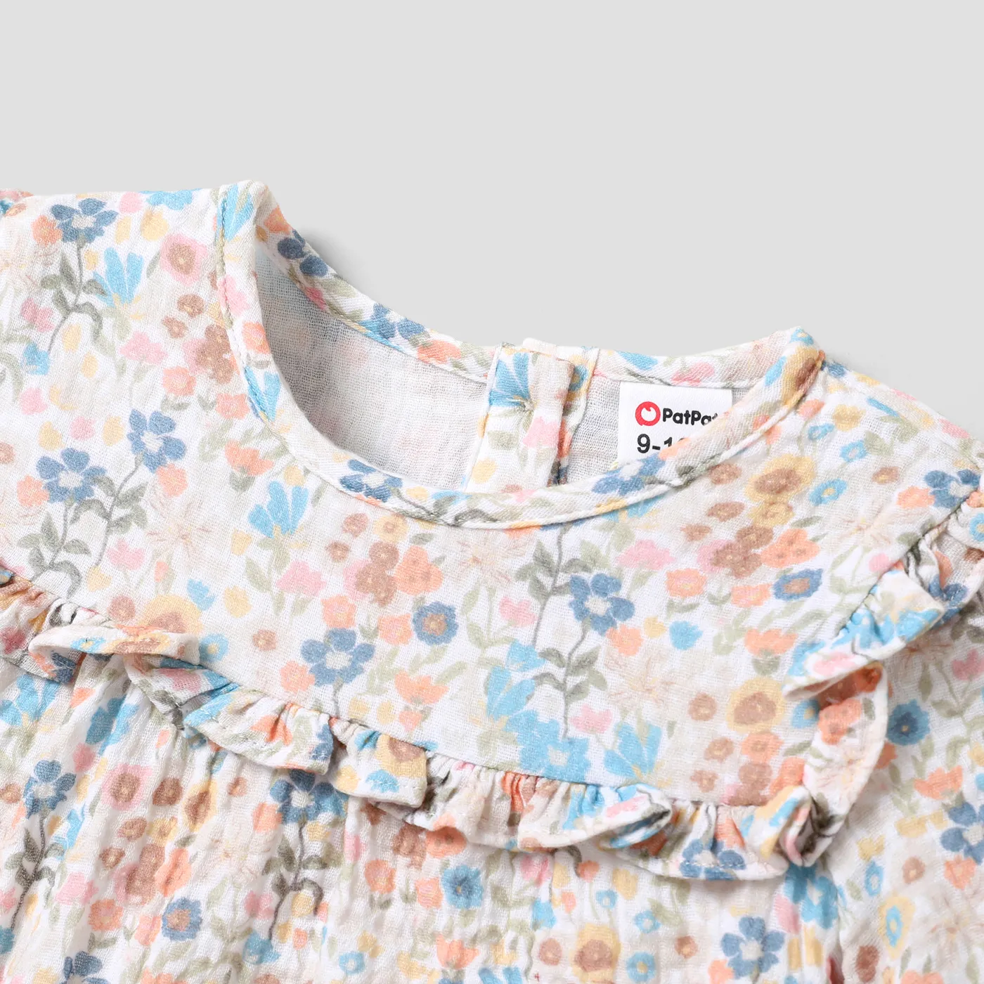 2 unidades Bebé Menina Extremidades franzidas Flores isoladas Elegante Manga comprida Conjunto para bebé Branco image 3