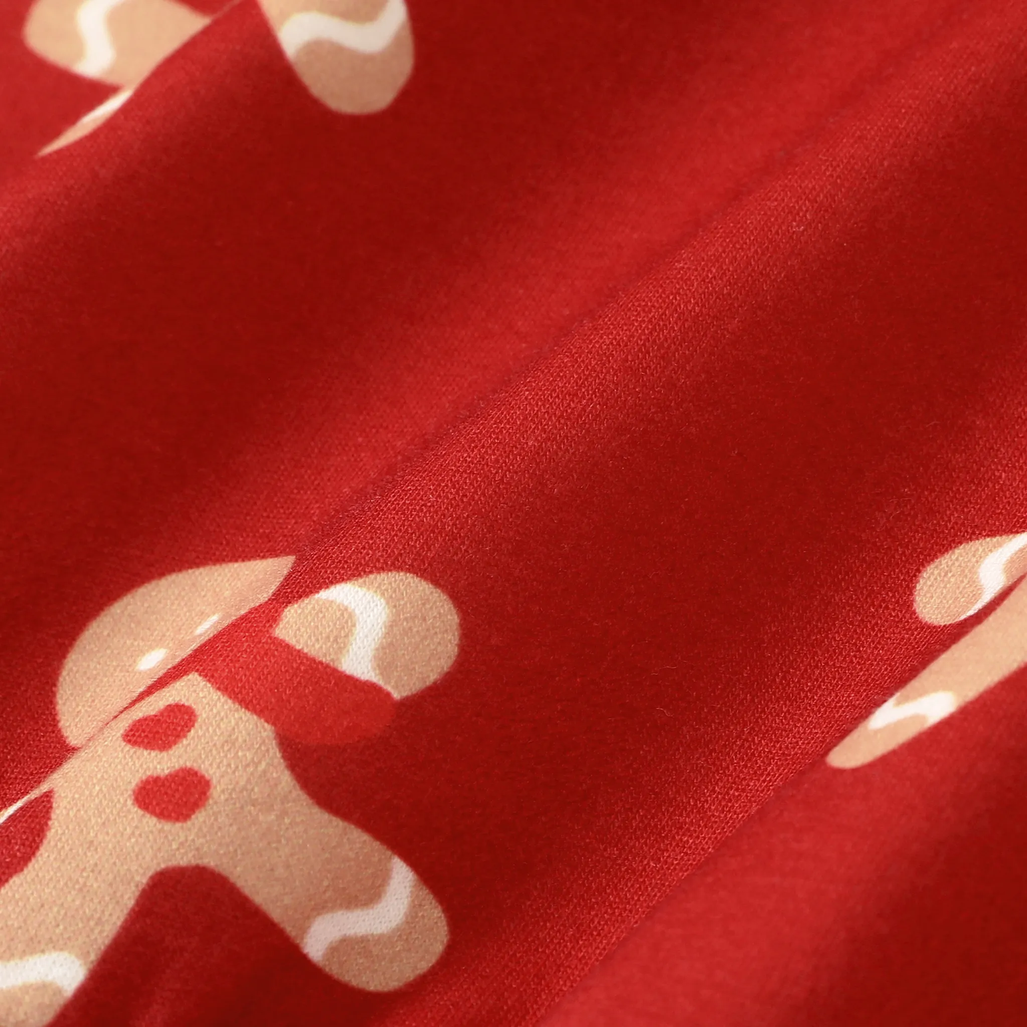 Baby Girl/Boy Gingerbread Man Pattern Christmas Hoodie  Red image 5