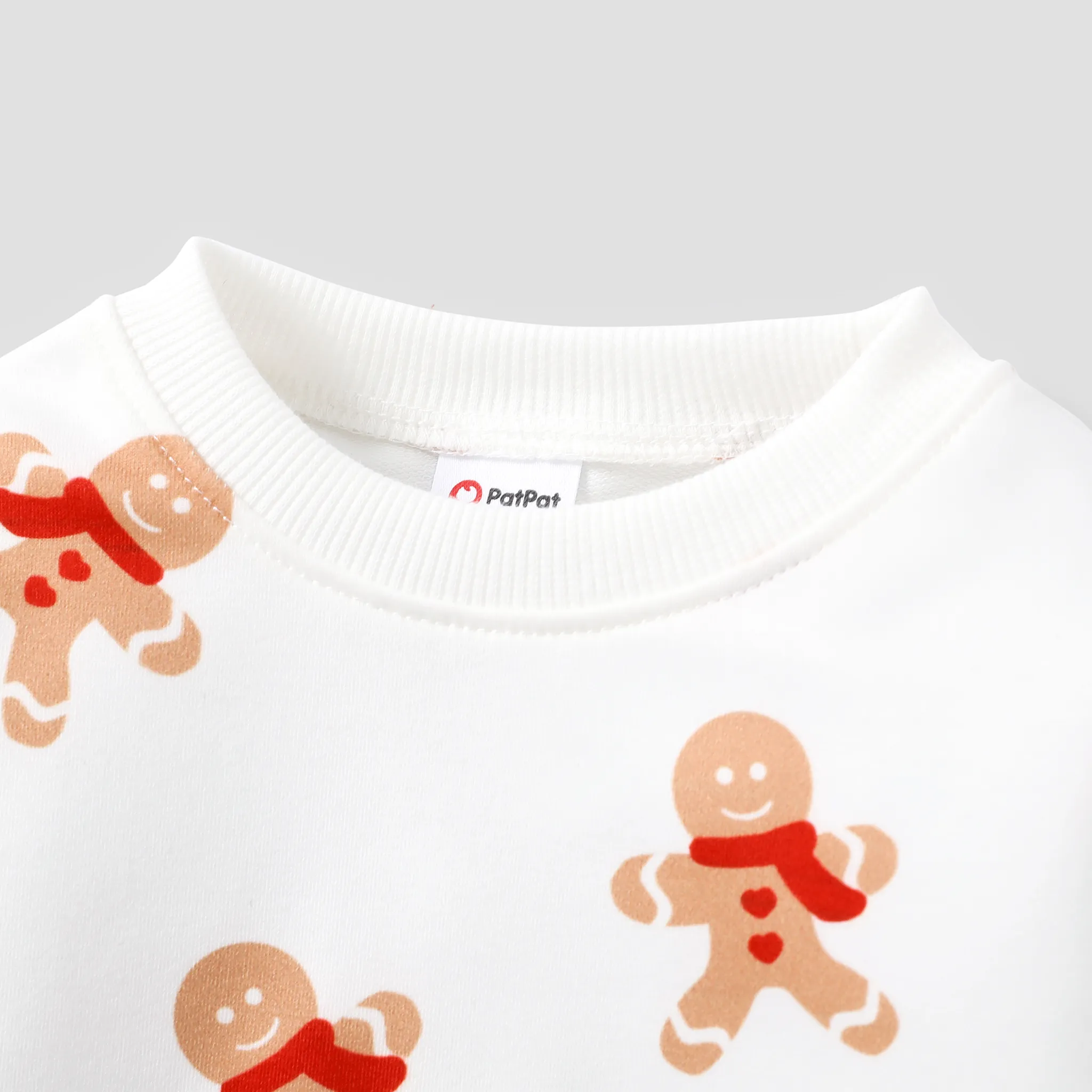 Baby Girl/Boy Gingerbread Man Pattern Christmas Hoodie  White image 4