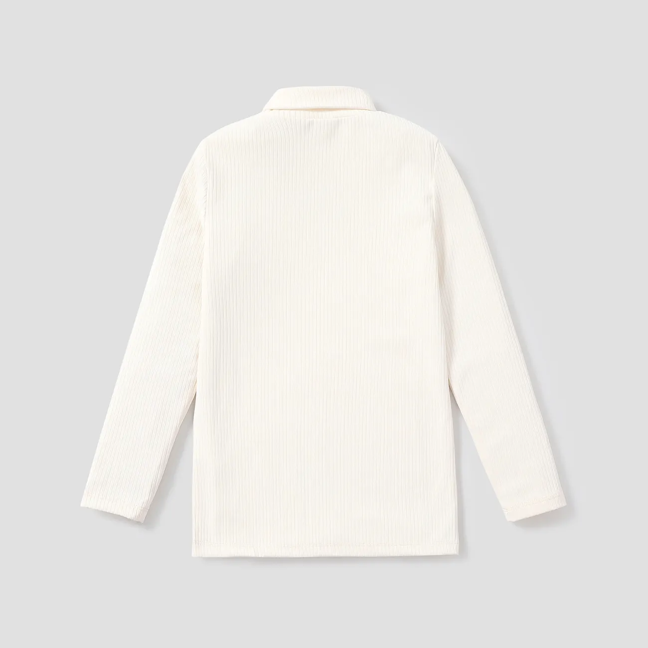 TEXTURED T-SHIRT - Oyster-white