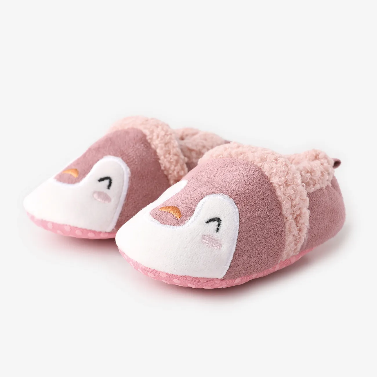 Animal-Patterned Soft Teddy Fabric Slippers