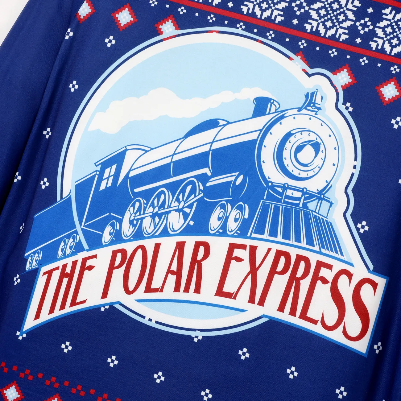 The Polar Express طقم بيجامة إطلالة العائلة للجنسين كم طويل نقش الكريسماس الكريسماس متعدد الألوان big image 1