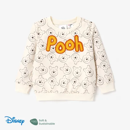 Disney Winnie the Pooh Toddler/Kid Girl/Boy Character Allover Naia™ Print Sweatshirt with Embroidered Pooh Letter
