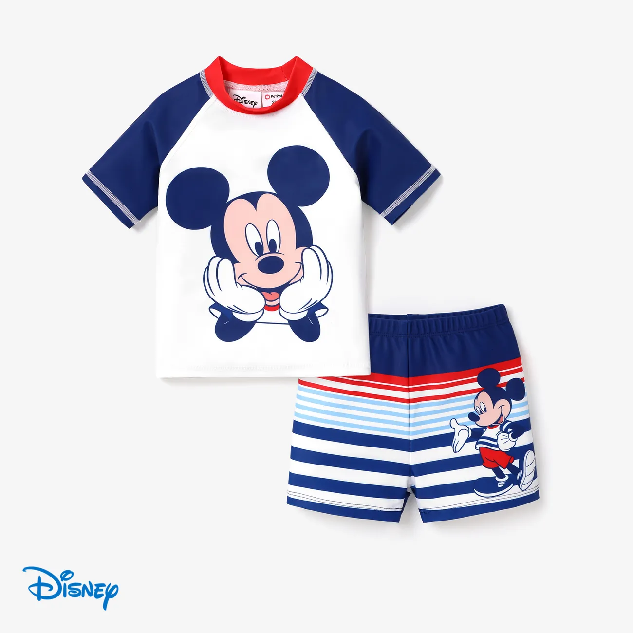 Disney Mickey and Friends Fashionable Toddler Girl/Boy Classic Character Print Swimsuit  big image 1