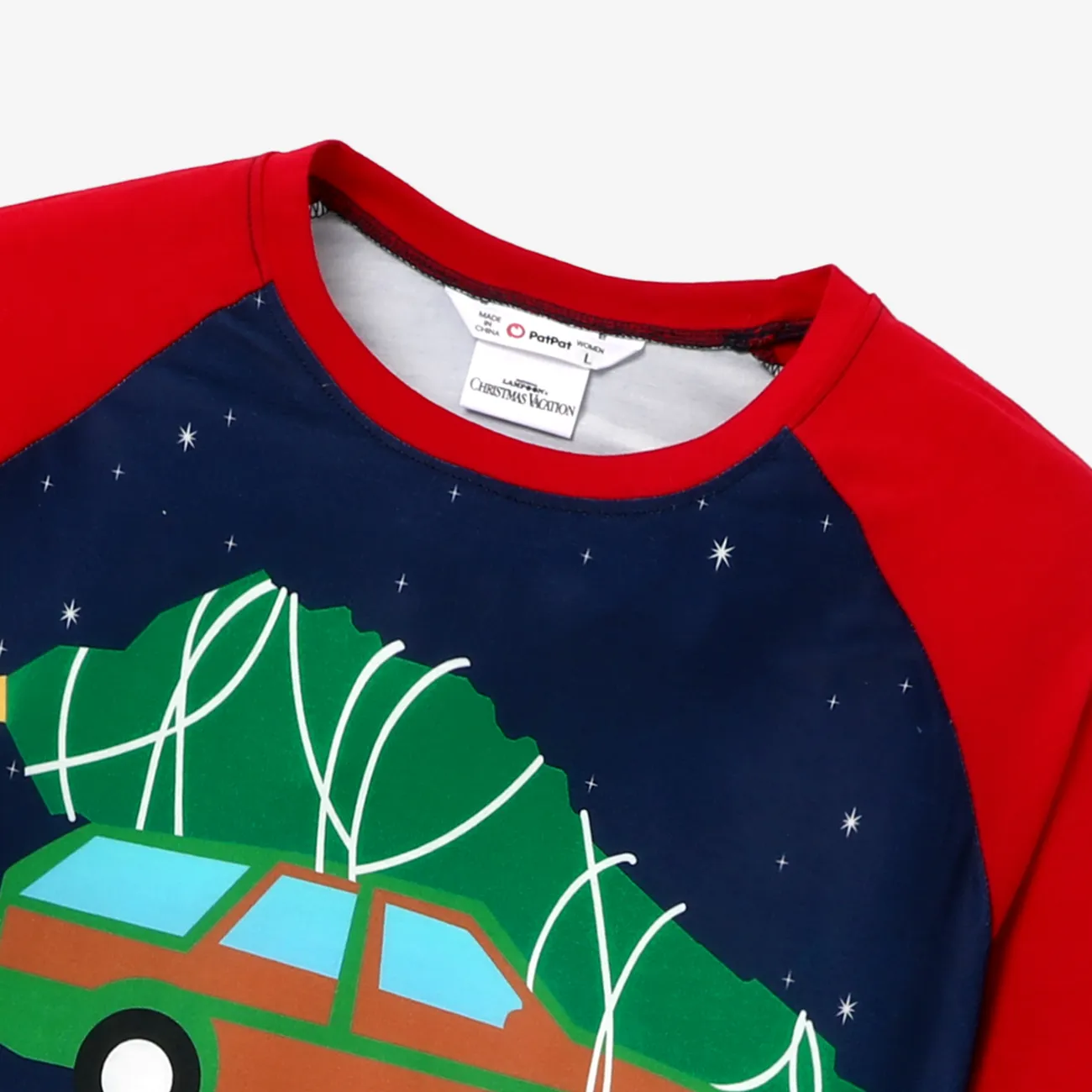 Christmas Vacation Family Matching Character Print Top and Pants Pajamas Sets(Flame Resistant) Multi-color big image 1