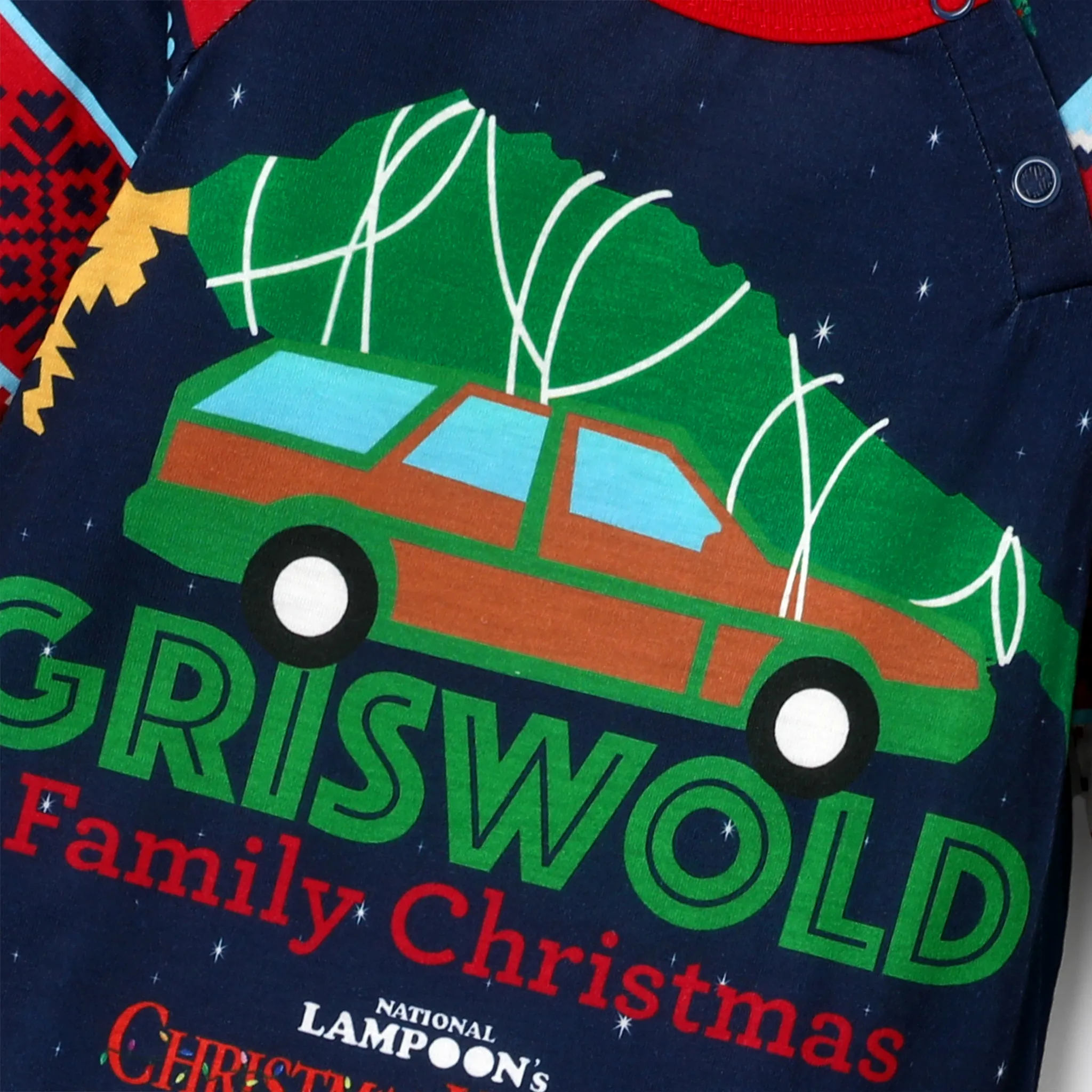 Christmas Vacation Family Matching Character Print Top and Pants Pajamas Sets(Flame Resistant)  image 2