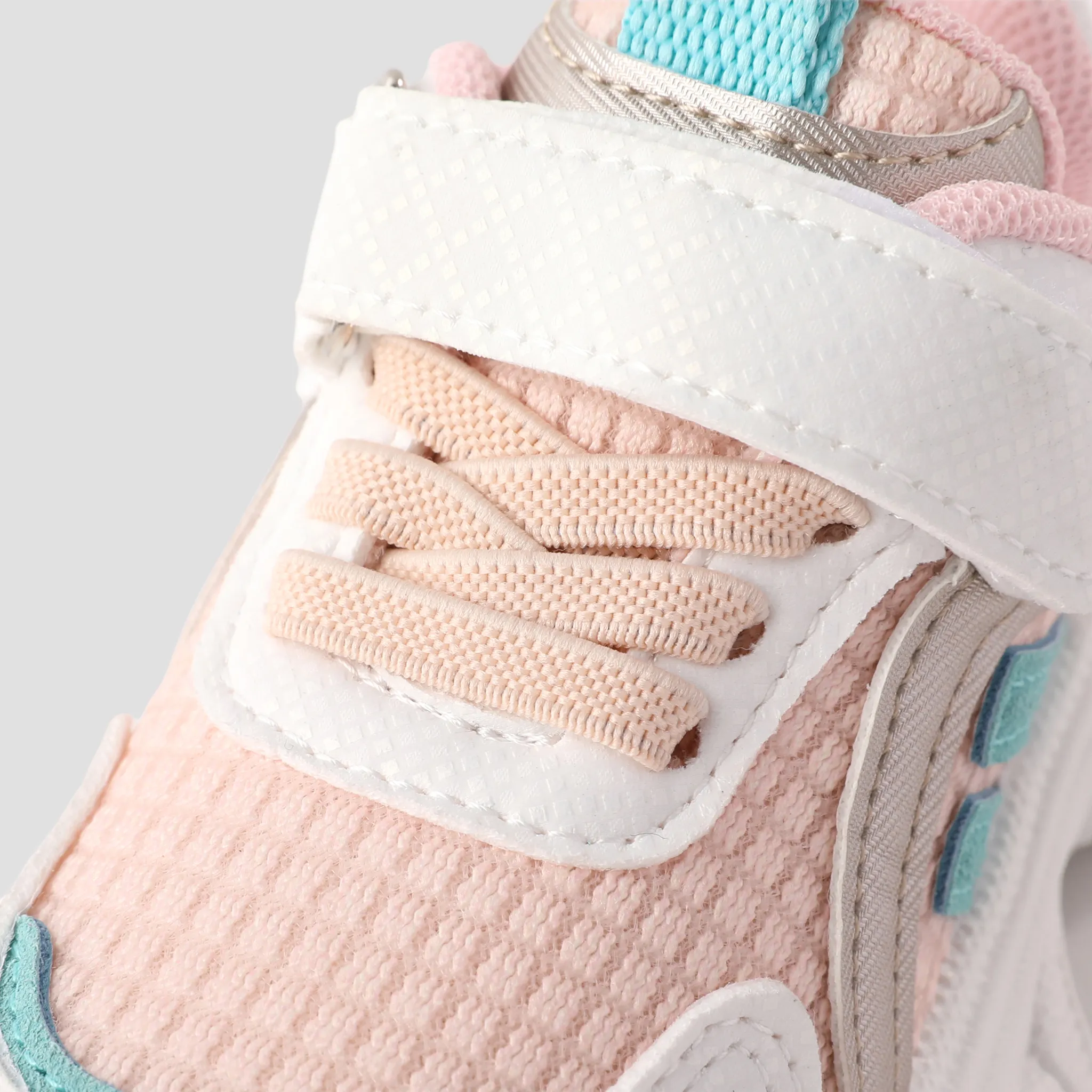  Toddler and Kids Fabric Stitching Velcro Sports Shoes Pink image 4