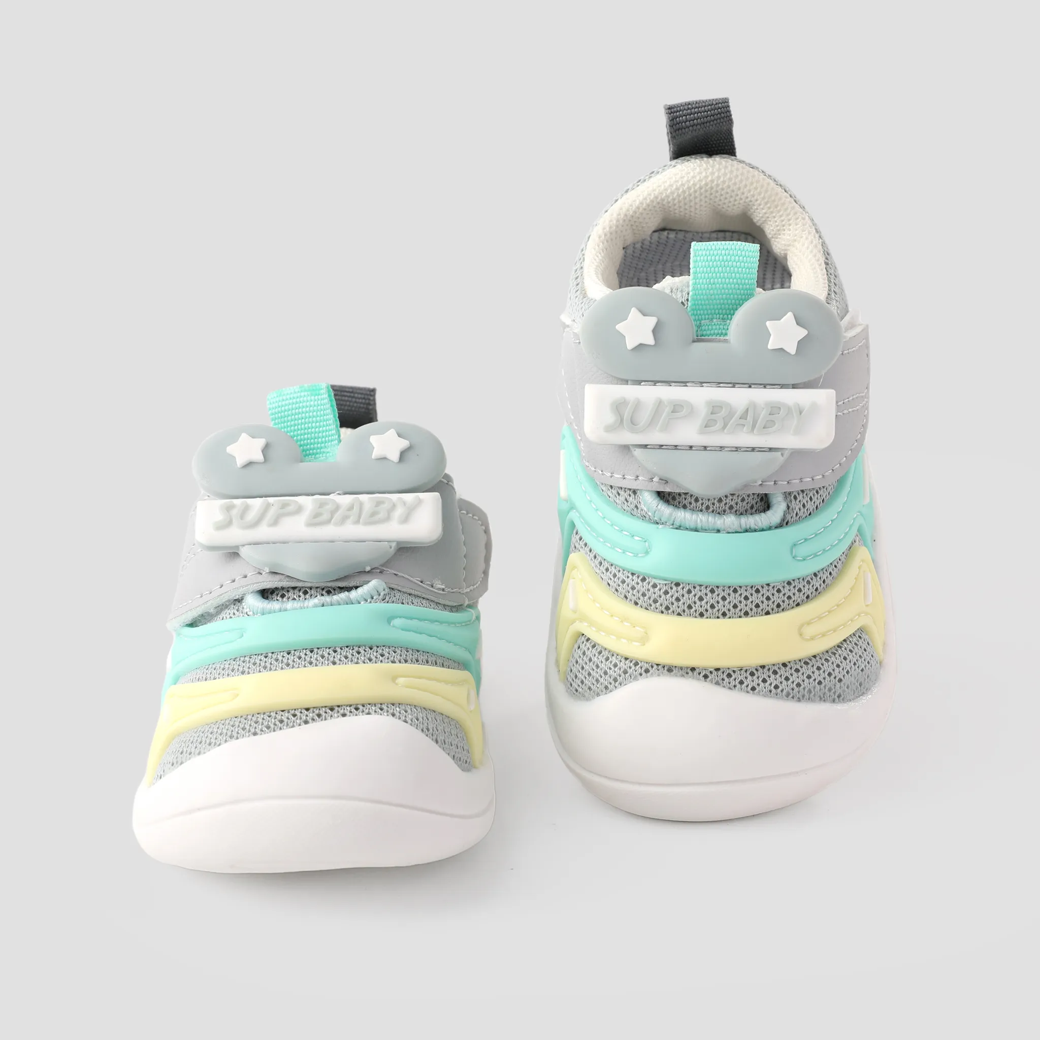 Toddler Stylish Heart Pattern Velcro Comfortable Round Toe Sports Shoes