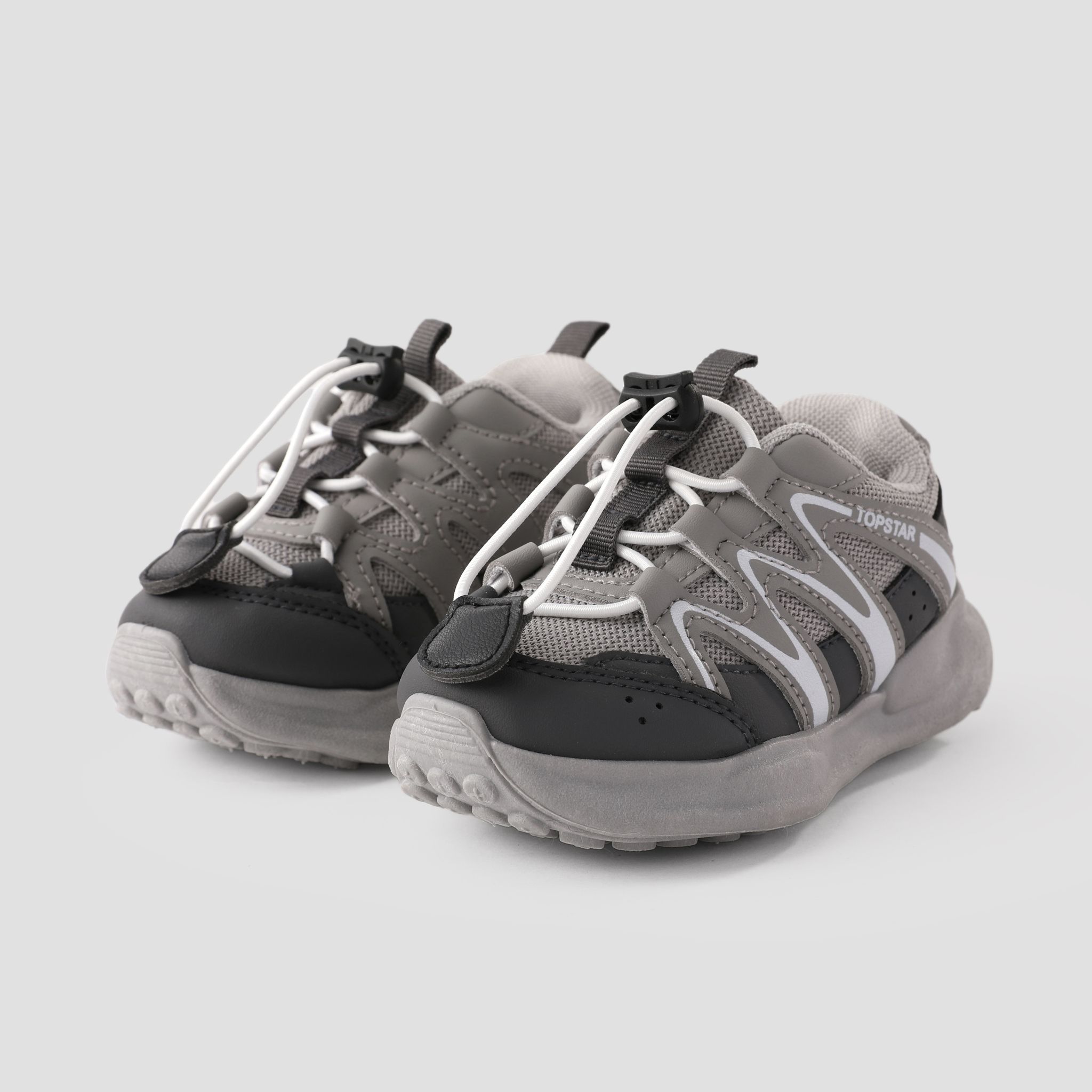 

Toddler & Kids Stylish Color-block Elastic Buckle Design Sports Shoes