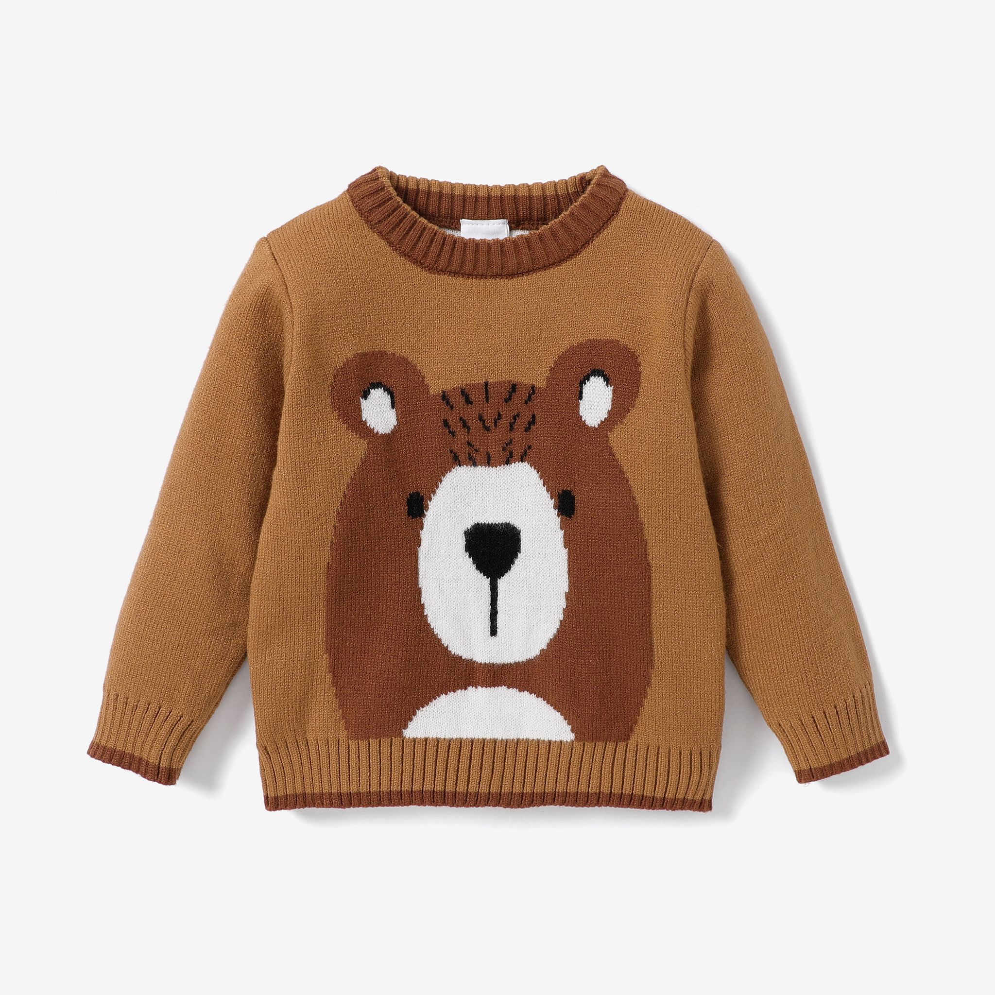 Baby/Toddler Boy Childlike Bear Animal Pattern Sweater