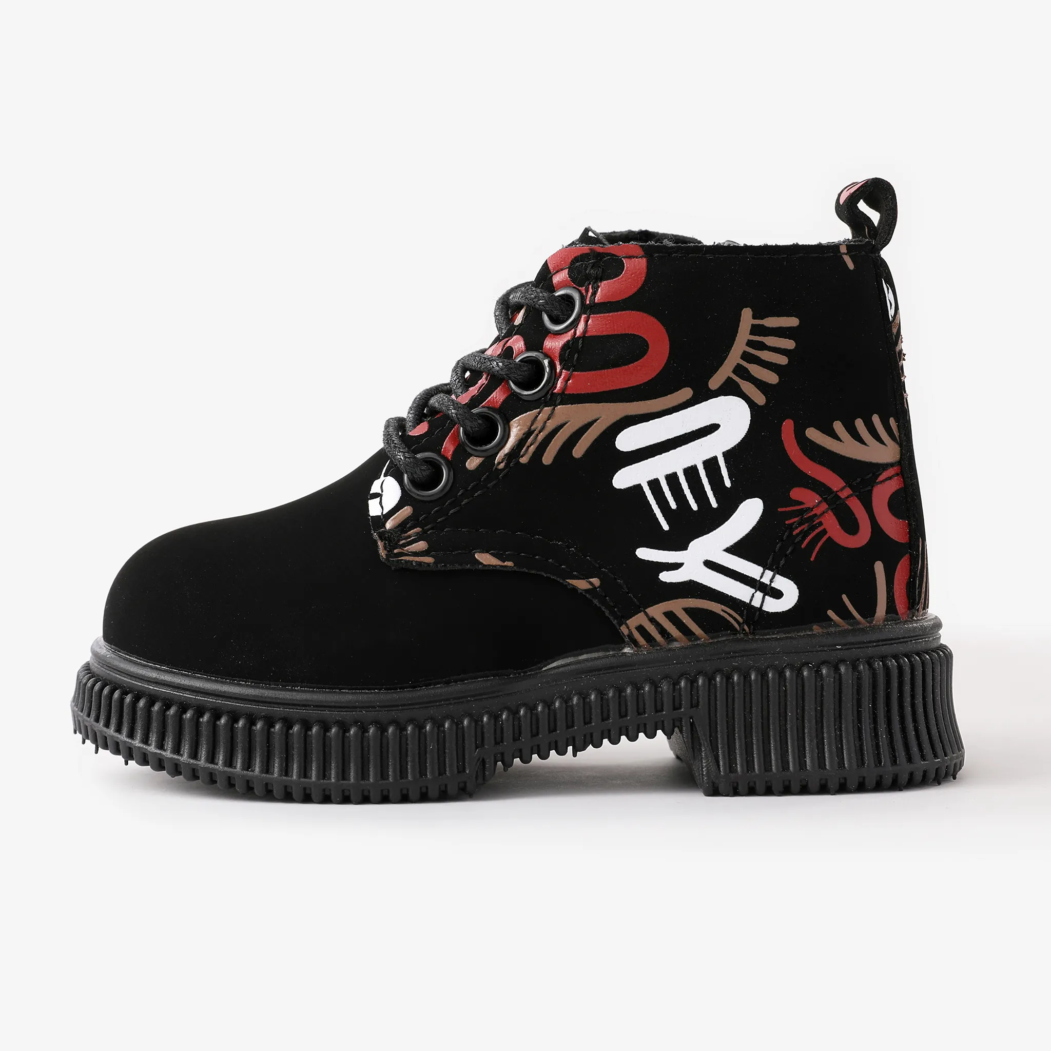 Toddlers and Kids Cool Graffiti Print Lace-up Boots  image 2
