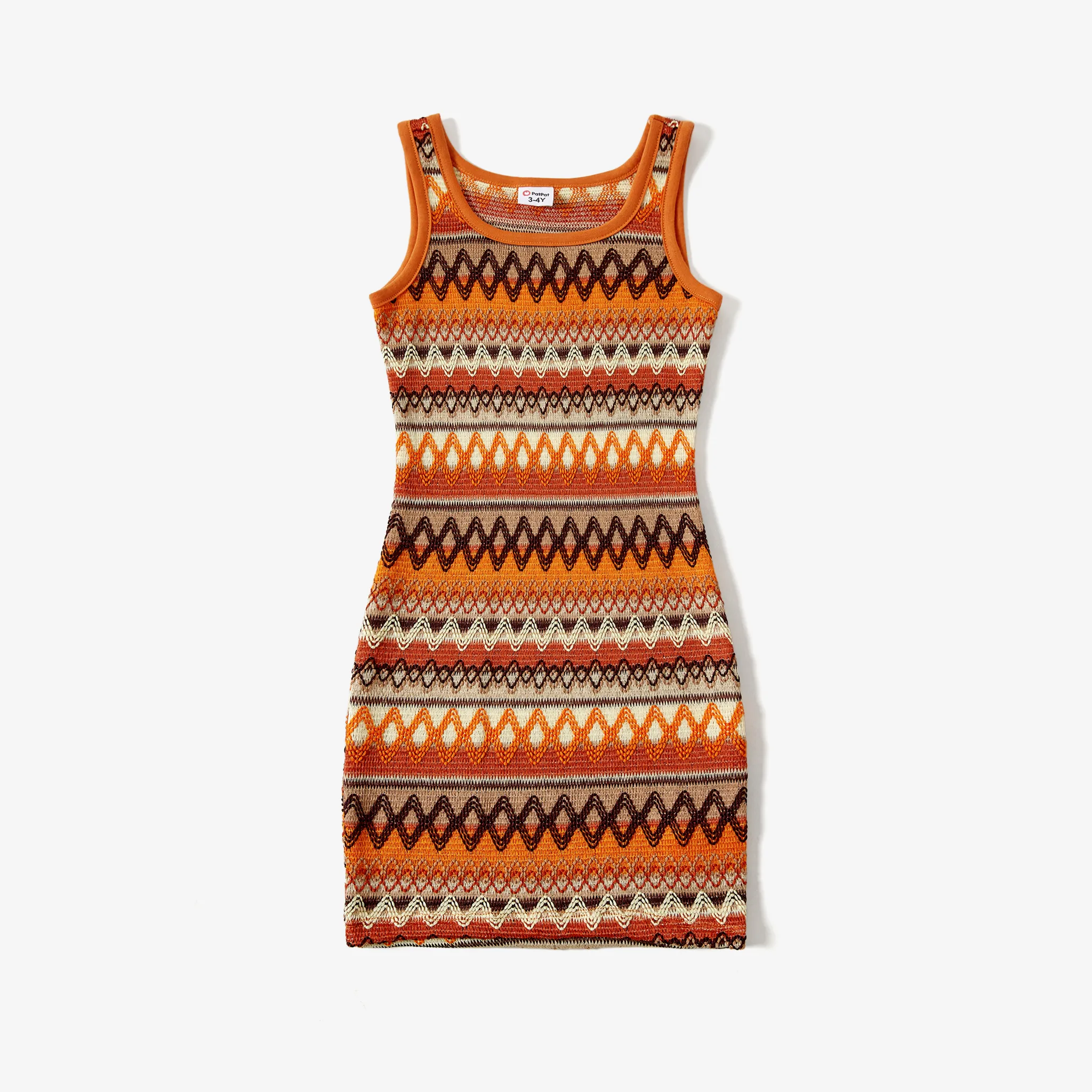 Mommy and Me Casual Knitted Sleeveless Boho Tank Dresses