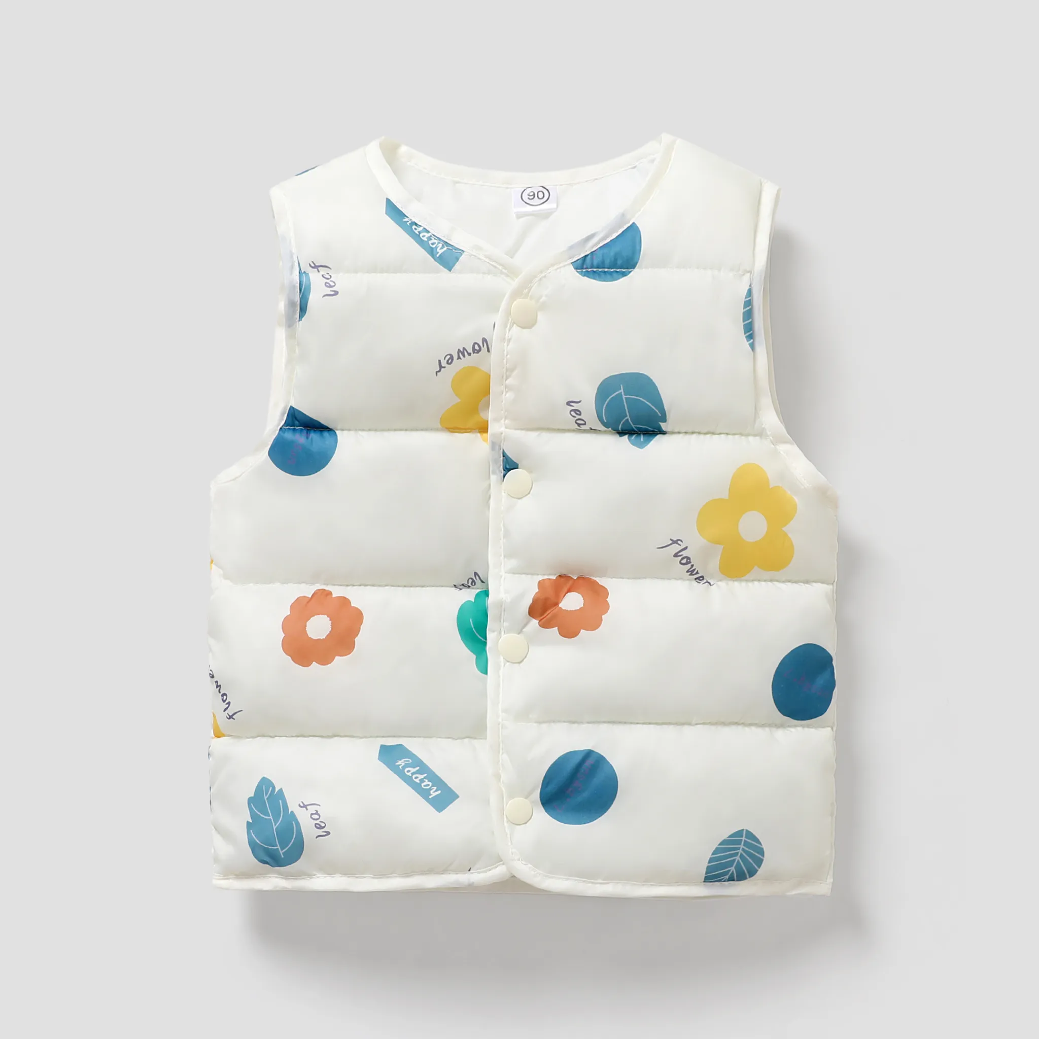 Bebê/Toddler Menina/Menino Infantil/Criança/Fruta/Floral Padrão Casaco de Algodão Cor Bege