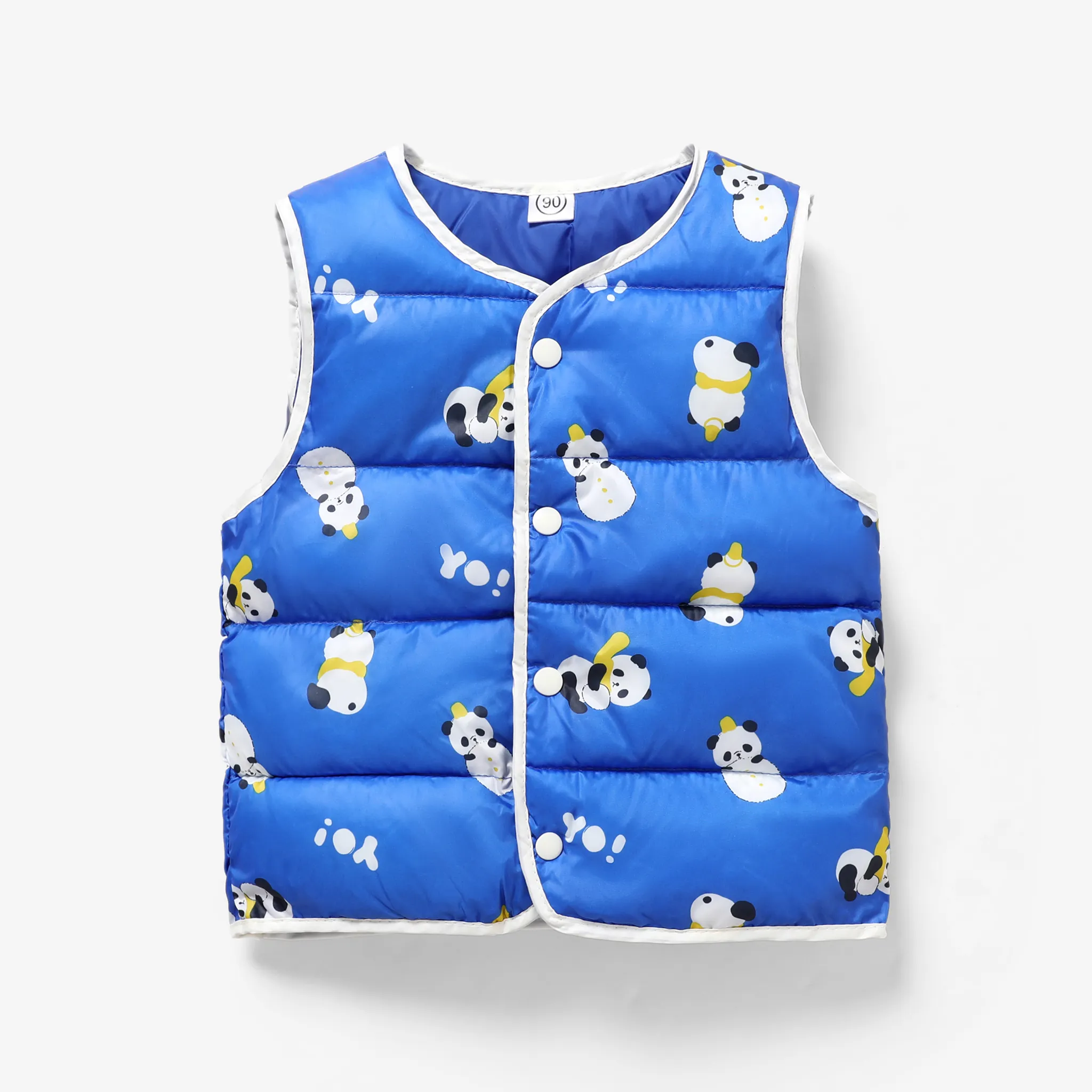 Bebê/Toddler Menina/Menino Infantil/Criança/Fruta/Floral Padrão Casaco de Algodão Azul