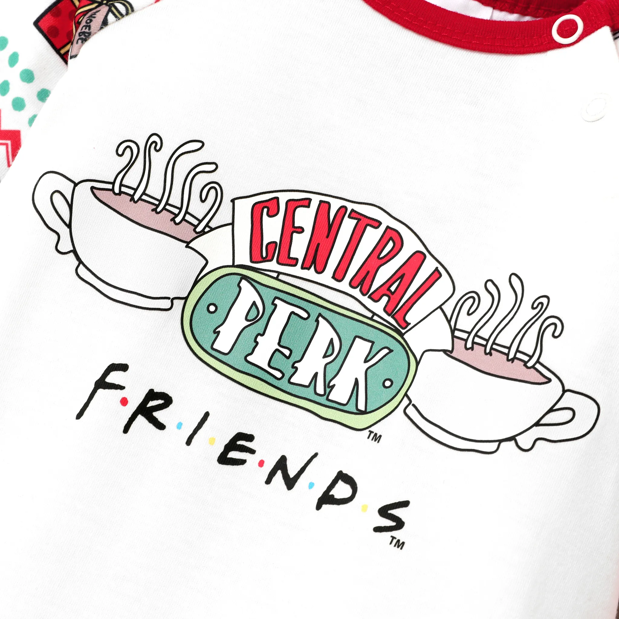 Friends Christmas Family Matching Character Print Long-sleeve Pajamas Sets(Flame Resistant) Multi-color image 3