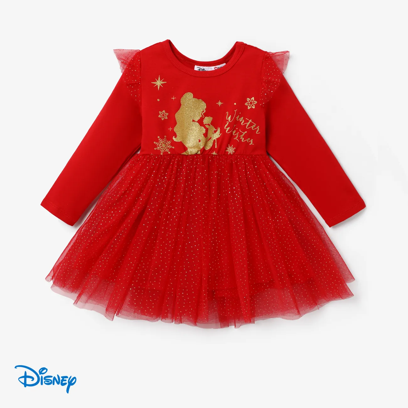 Disney PrincessToddler Girl Printed Sequin Dress  big image 1