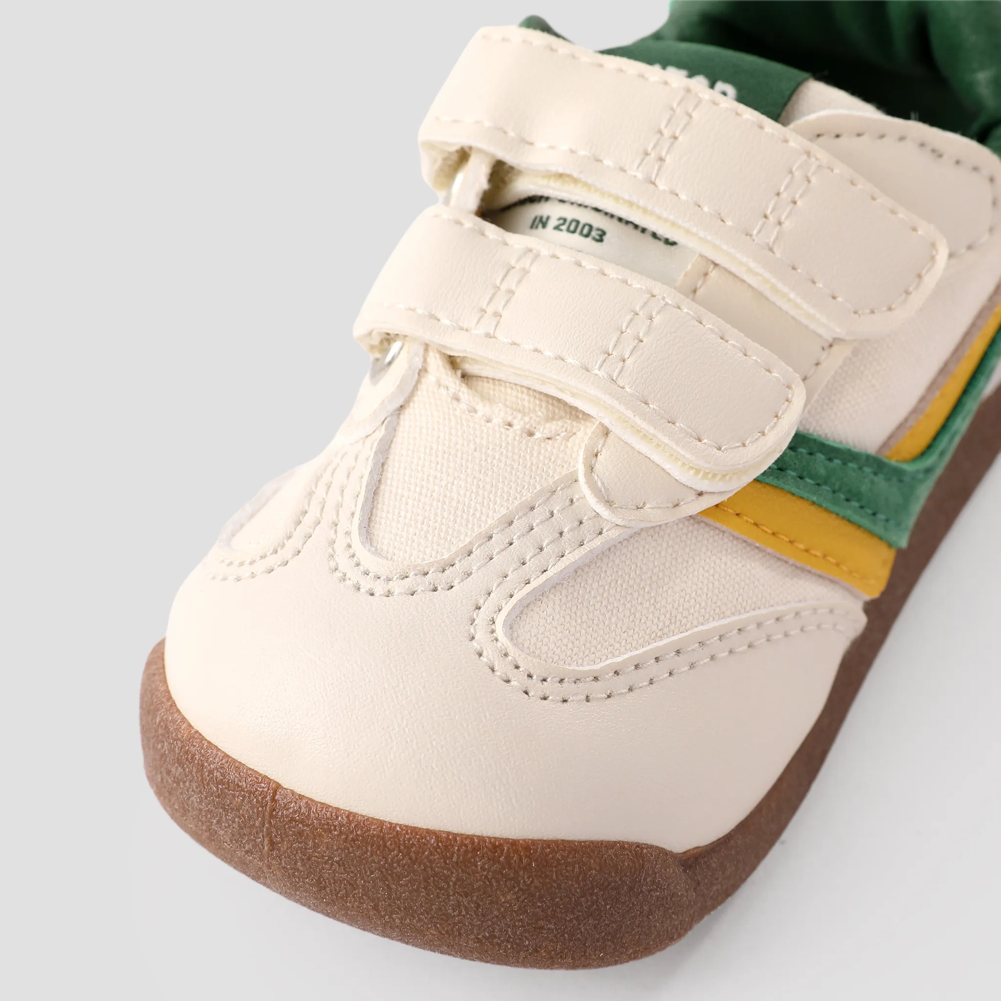  Toddler and Kids Color-block Velcro Sports Shoes Green image 4