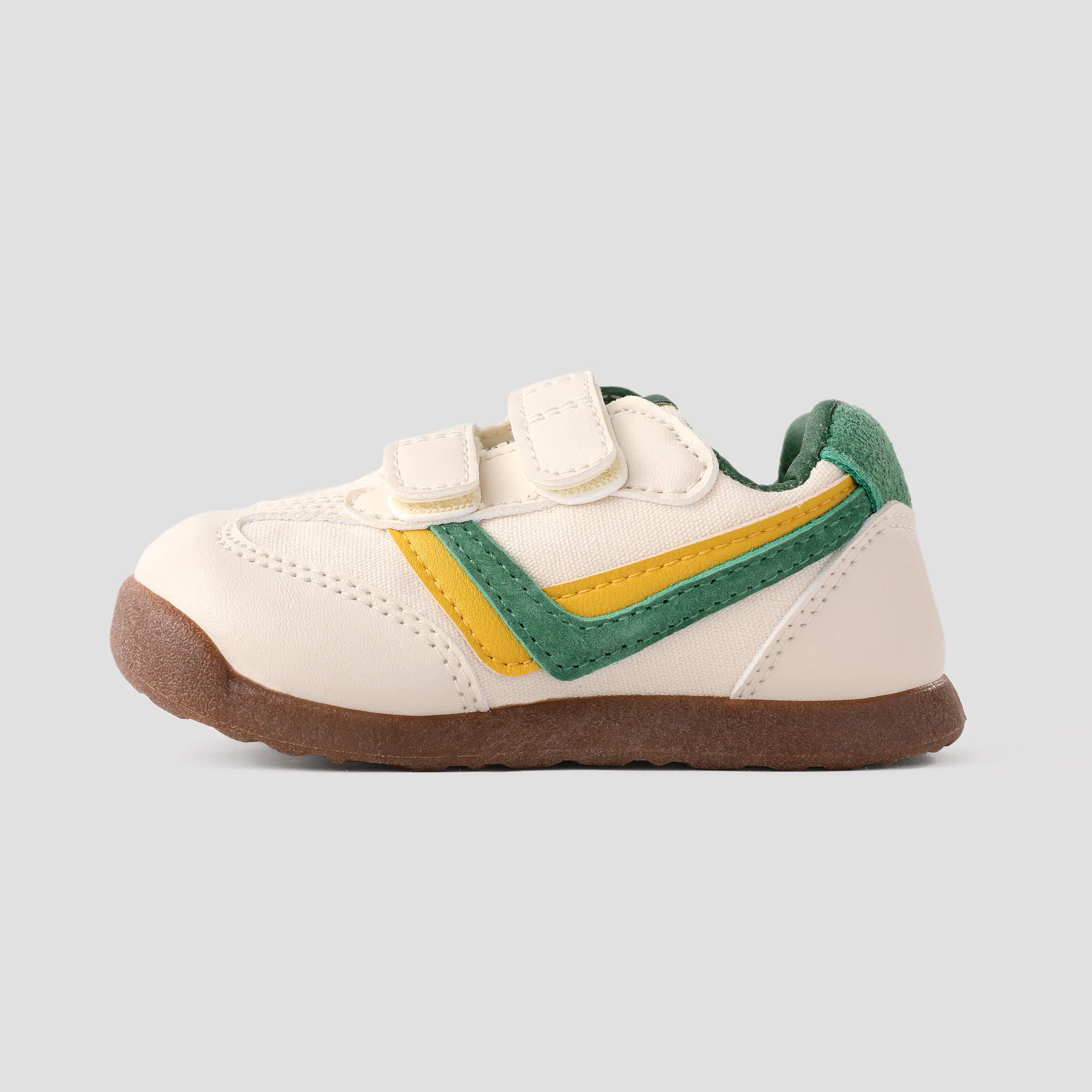  Toddler and Kids Color-block Velcro Sports Shoes Green image 2