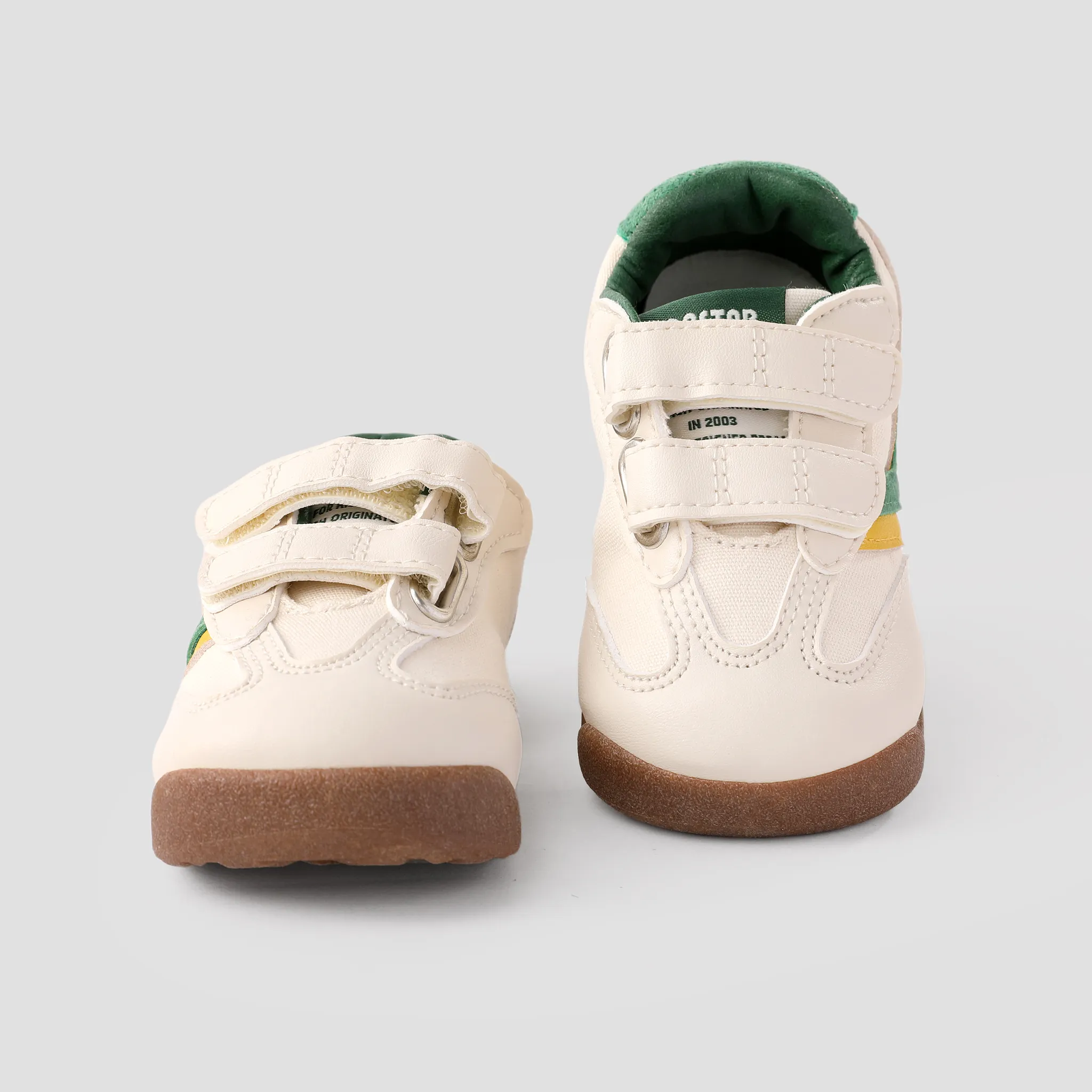  Toddler and Kids Color-block Velcro Sports Shoes Green image 3