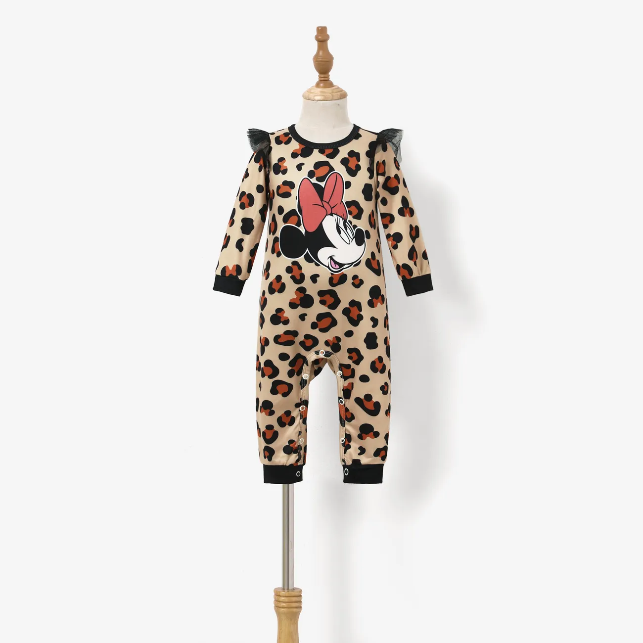 Disney Mickey and Friends Mommy and Me Sweet Girls' Leopard Dress Set Khaki big image 1