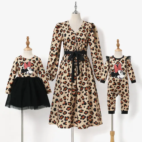 Disney Mickey and Friends Mommy and Me Sweet Girls' Leopard Dress Set