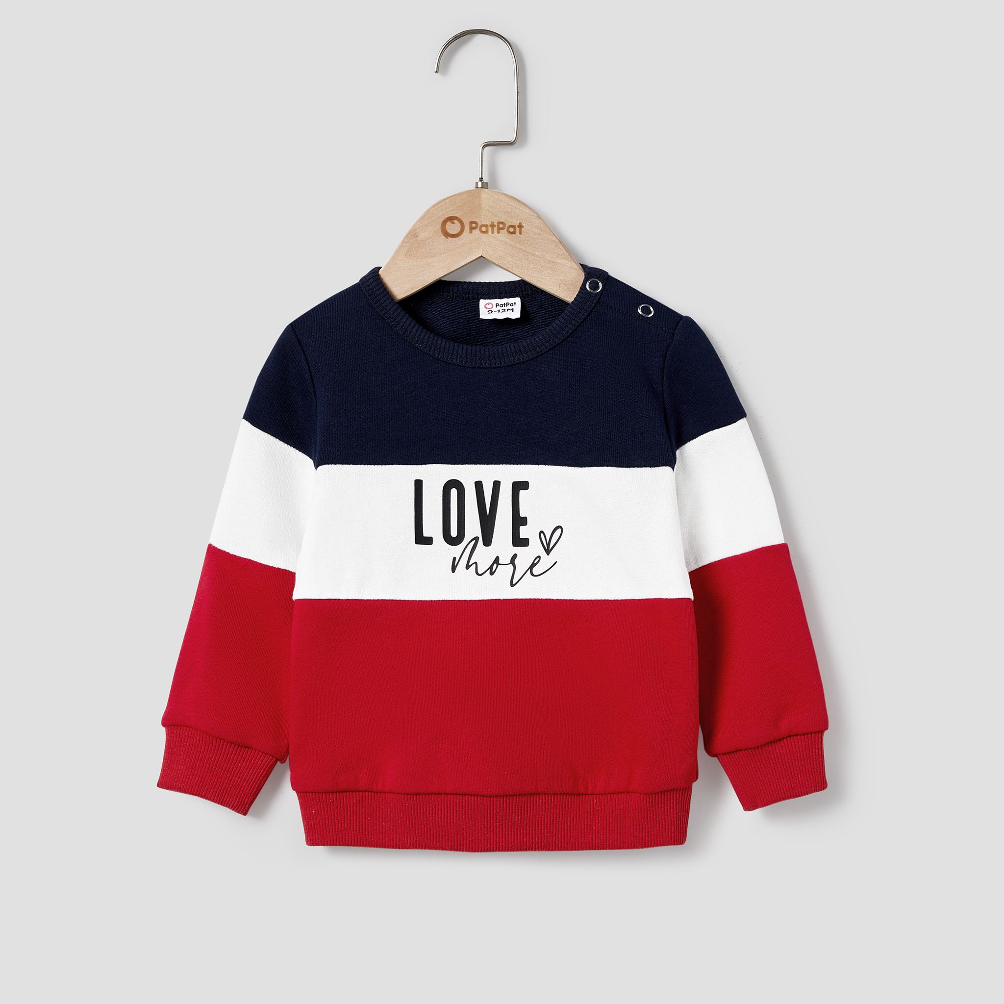 Mommy And Me Casual Color-block Letters Print Long-sleeve Hooded Dresses