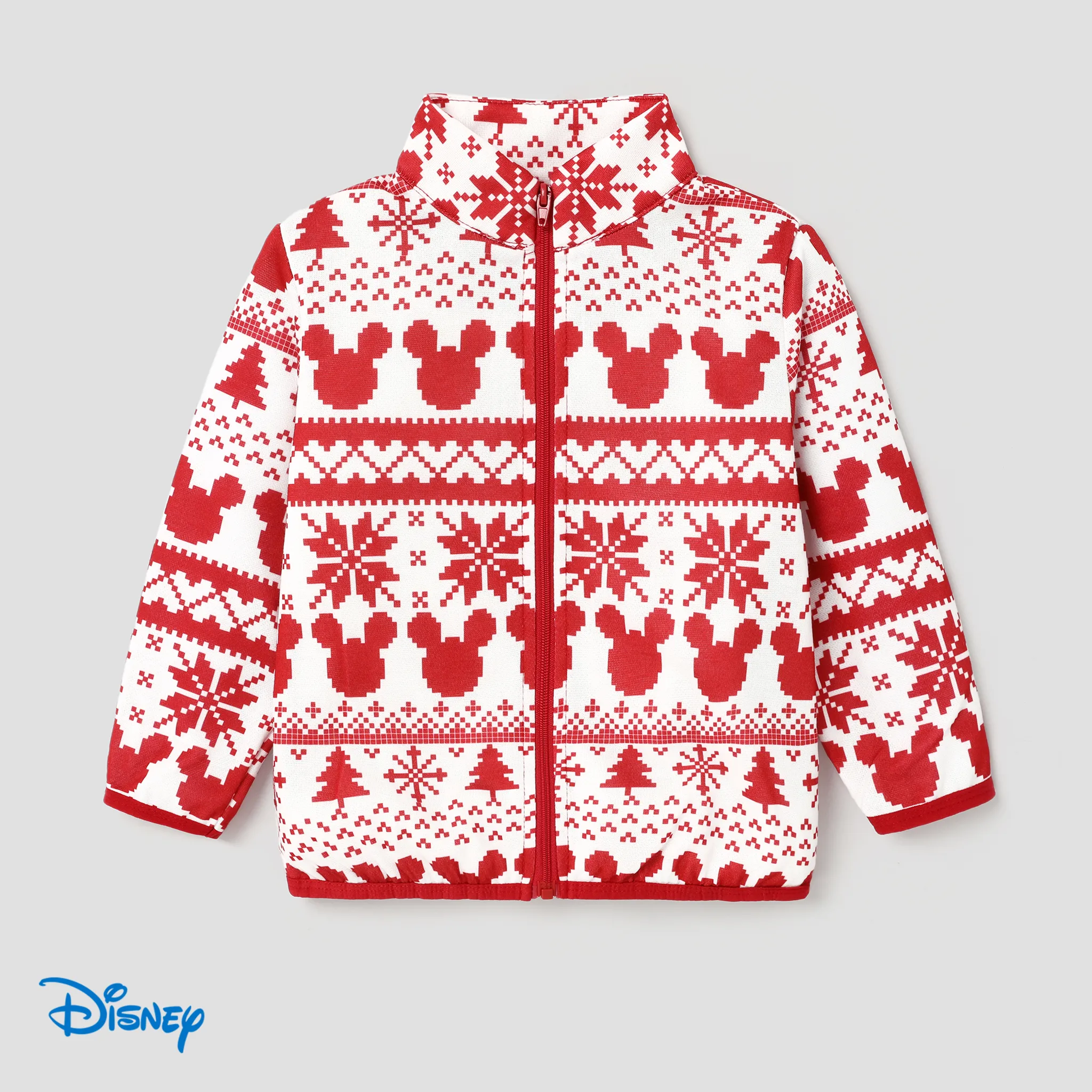 Disney Mickey And Friends Family Matching Christmas Character Embroidered Zipped Jacket