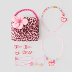 11 pieces, three-dimensional flower children's bag and hair accessories exquisite set Multi-color