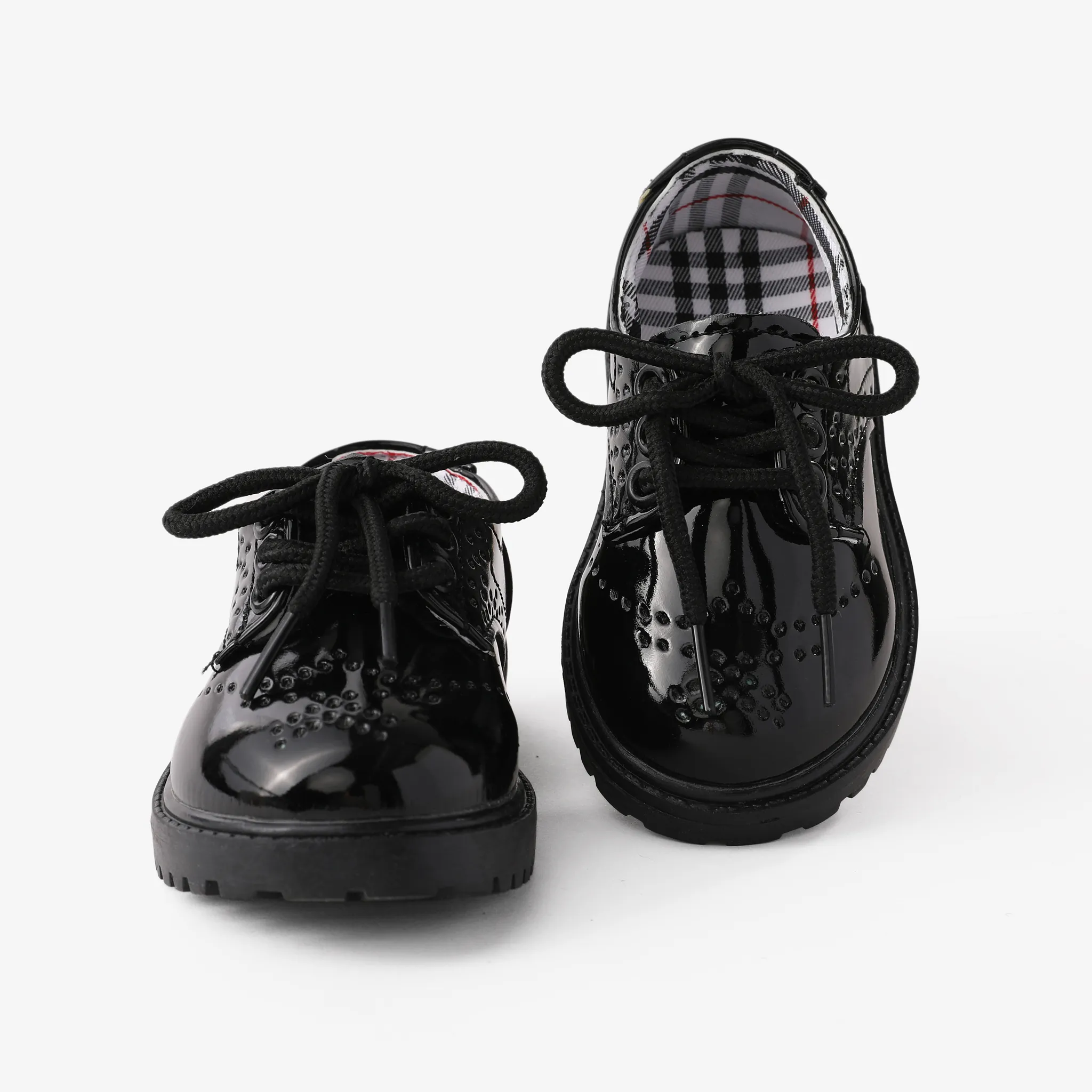 Toddler & Kids Classic British Style Lace-up Leather Shoes Black image 3