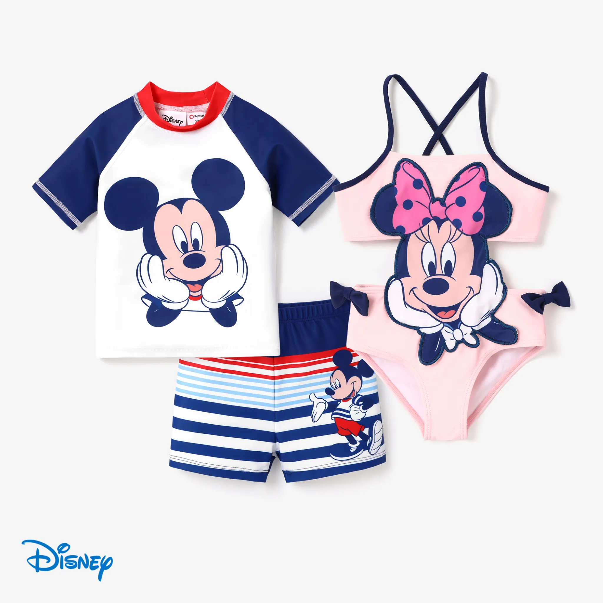 Disney Mickey and Friends Fashionable Toddler Girl/Boy Classic Character Print Swimsuit