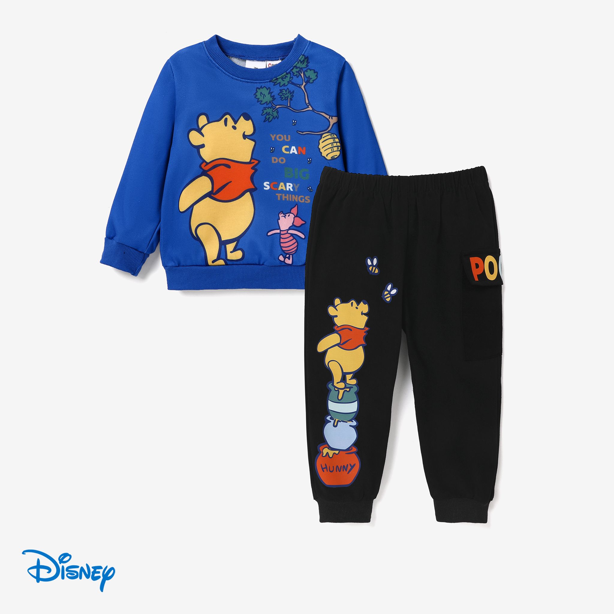 Disney Winnie The Pooh Positioning Printed Sweatshirt And Pants