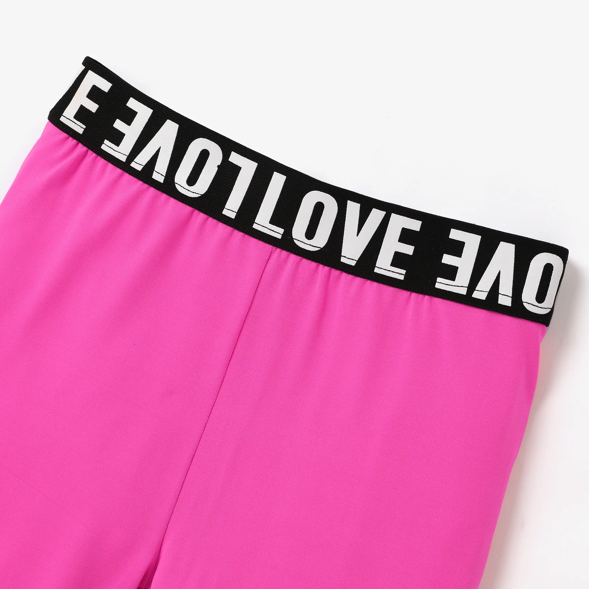 2pcs Kid Girl Solid Color Tank Top and Letter Print Shorts Sporty Set  image 4
