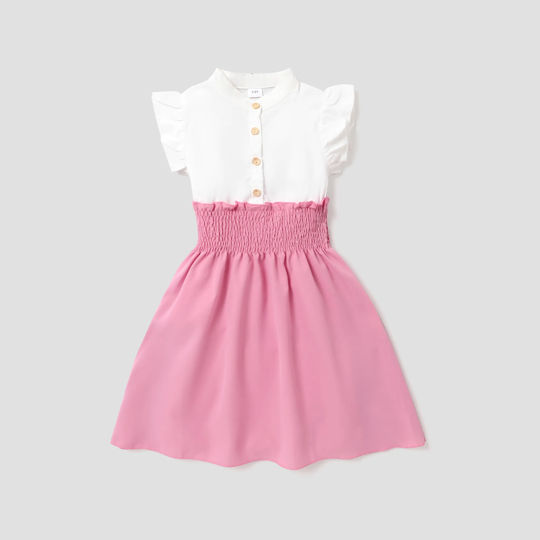 Vestido Criança cor sólida Glamoroso