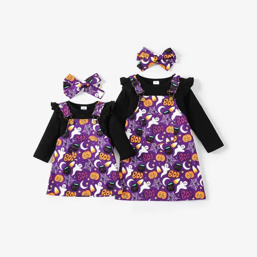 3PCS Toddler Girl Childlike Halloween Dress Set 