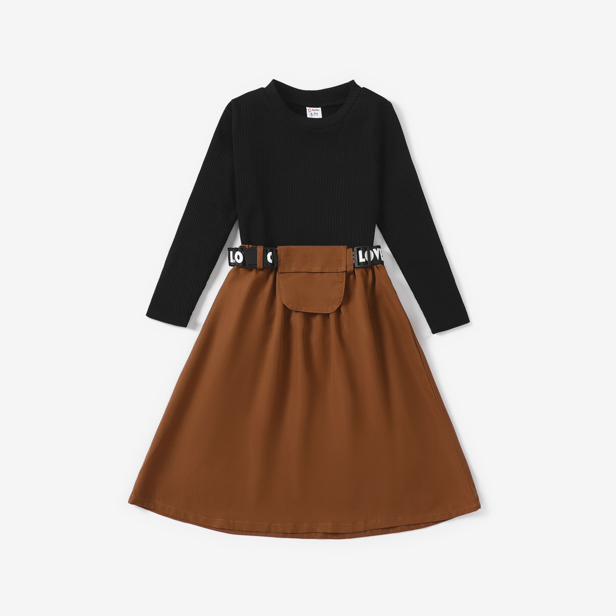 3PCS Kid Girl Braided Design Letter Pattern Avant-garde  Skirt Set