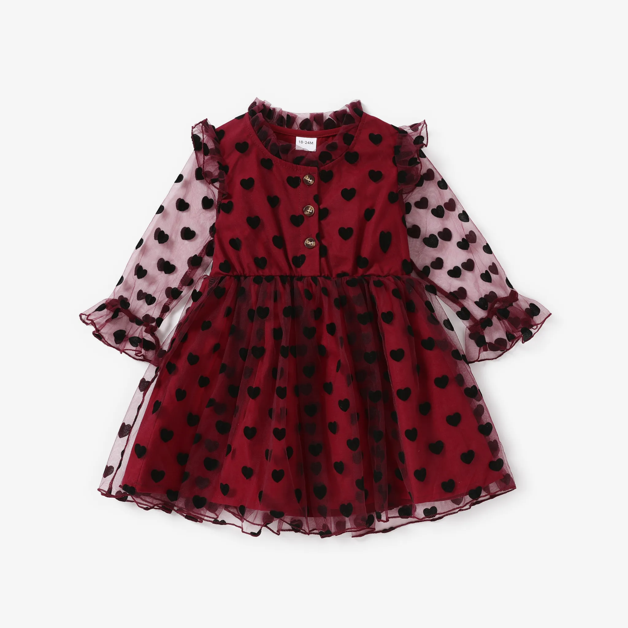 Criança Menina Mangas franzidas Bonito Vestidos  big image 1