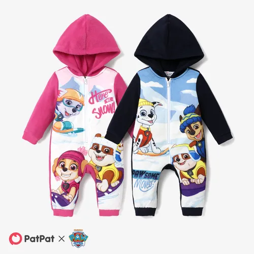 PAW Patrol Baby Boys/Girls Fun Ski Pattern Fleece Hooded Onesies 