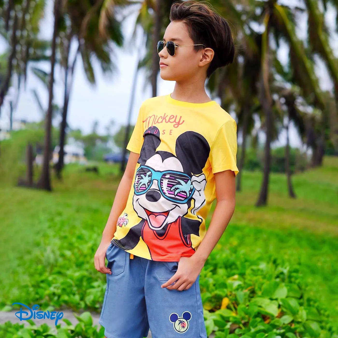 Disney Mickey and Friends Toddler/Kid Boy 2pcs Naia™ Character Print Short-sleeve Tee and Shorts Set  image 5