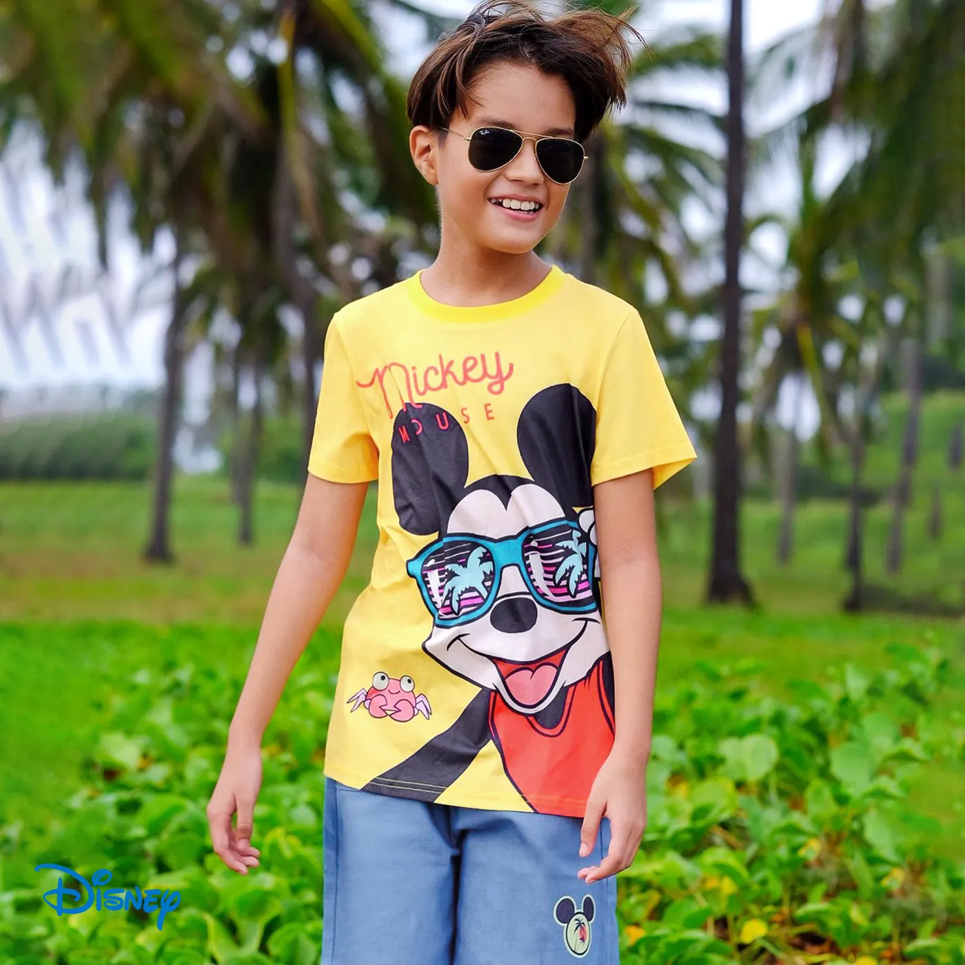 Disney Mickey and Friends Toddler/Kid Boy 2pcs Naia™ Character Print Short-sleeve Tee and Shorts Set  image 3