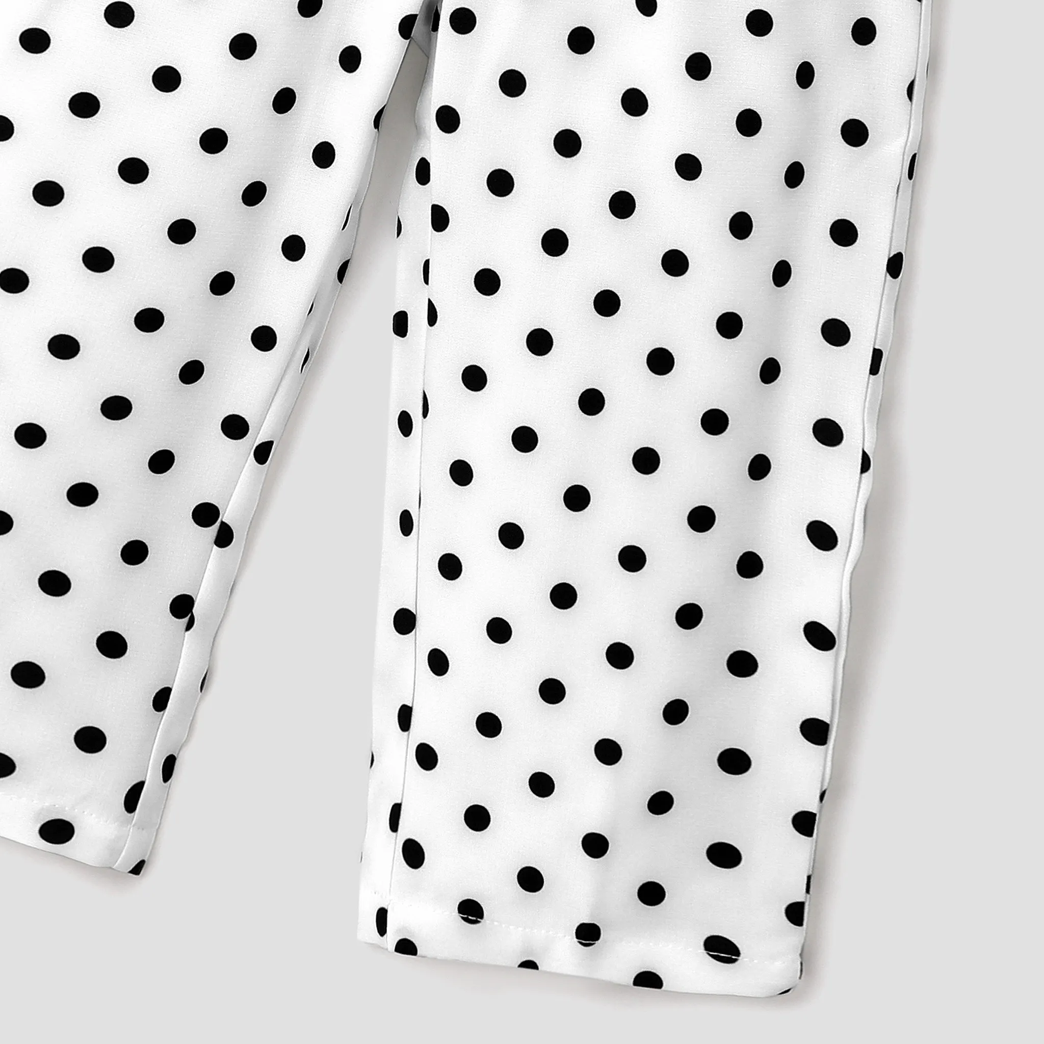 Toddler Girl Polka dots Smocked Slip Jumpsuits  image 4