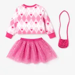 L.O.L. SURPRISE! Toddler Girl Glitter Hem Character Pattern Top with Crossbody Bag Skirt Suit   image 6