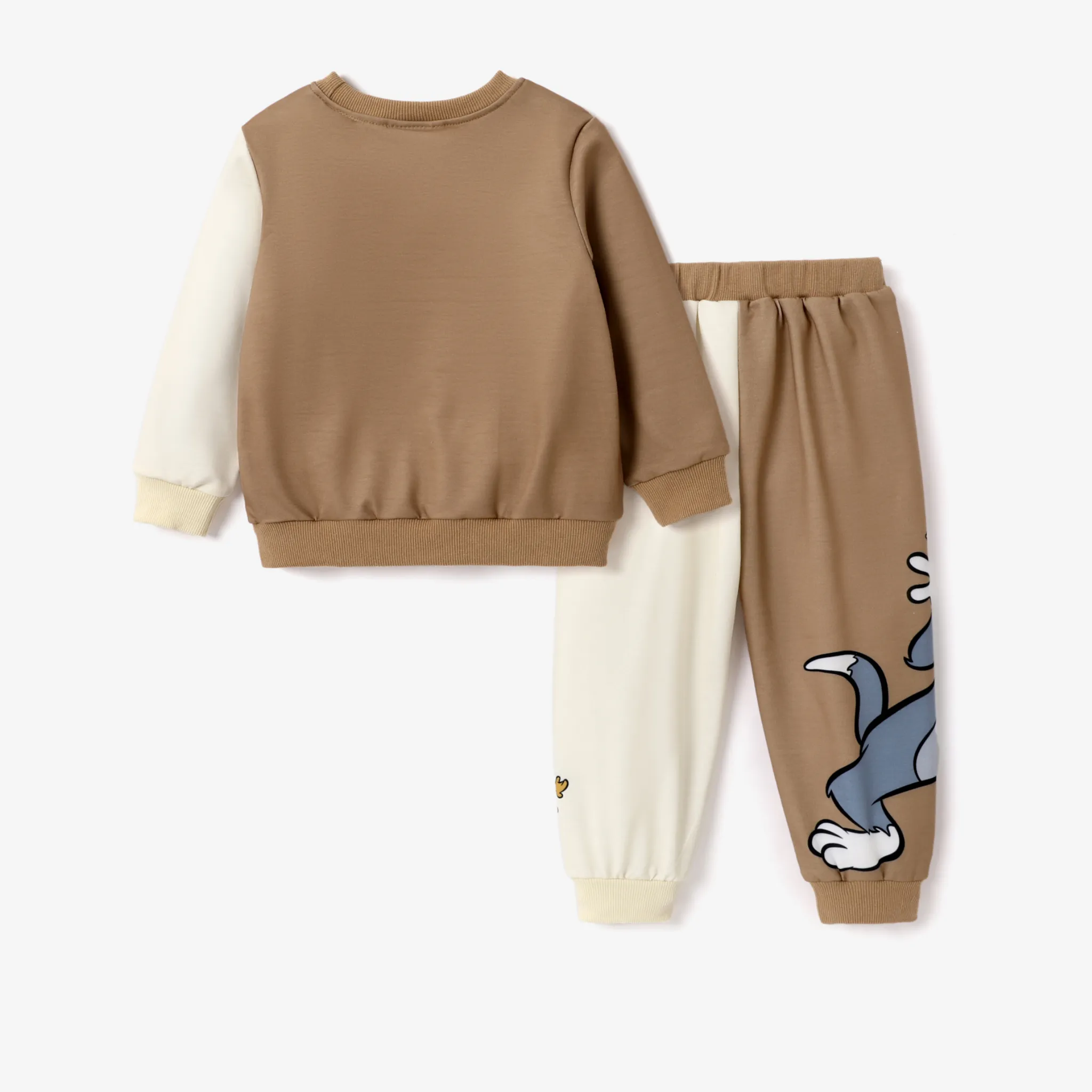 Tom and Jerry Toddler Boy Colorblock Character Print Long-sleeve Top and Pants Set Multi-color image 2
